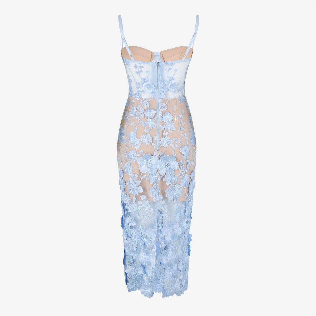 Jarlo Mila Sweetheart Neck Midi Corsetry Dress