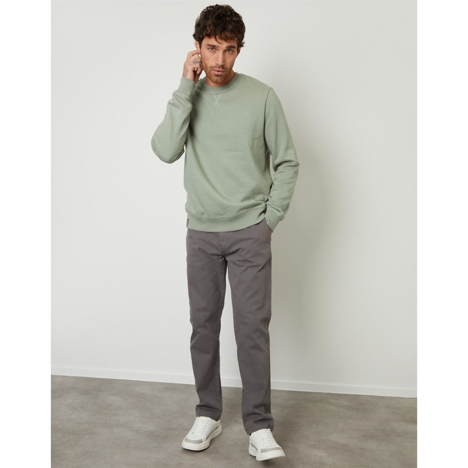 Threadbare Regular Fit Crew Neck Long Sleeve Sweatshirt