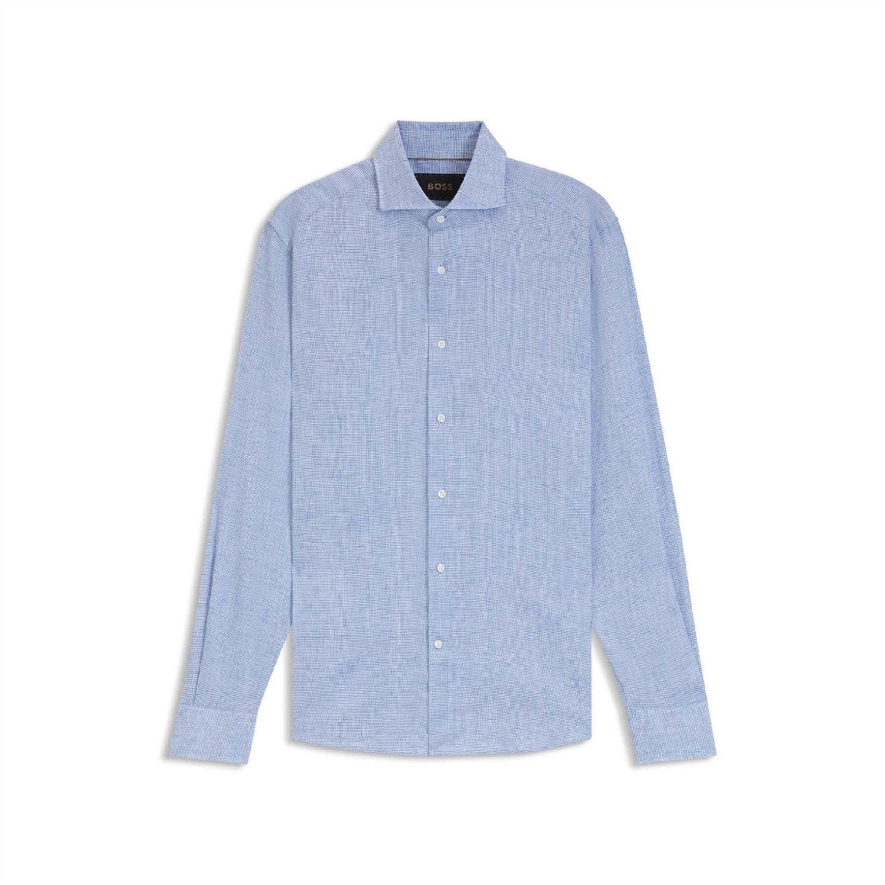 Boss Hays Slim Fit Linen Shirt