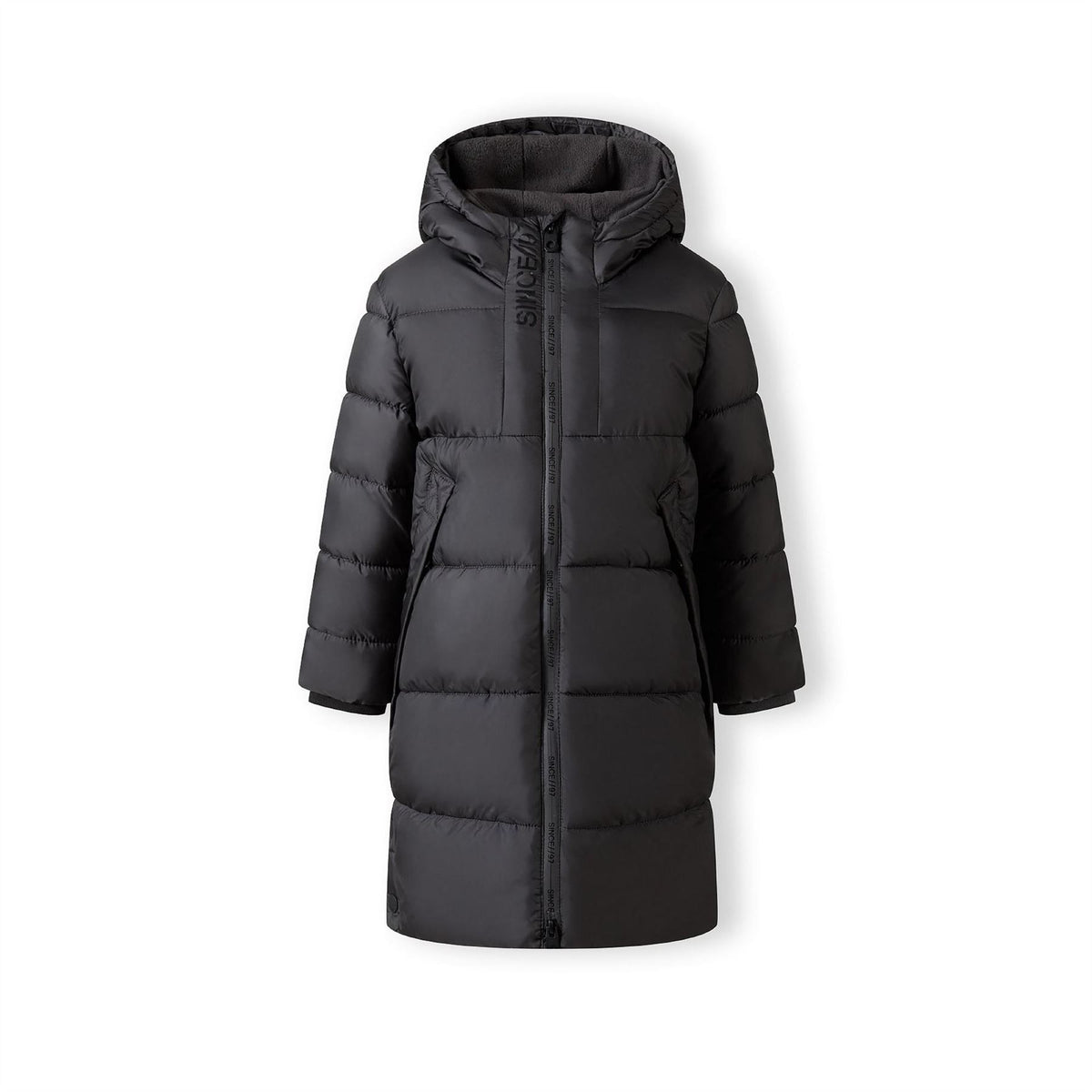 Minoti Boys Long Coat Two Way Zip Grey