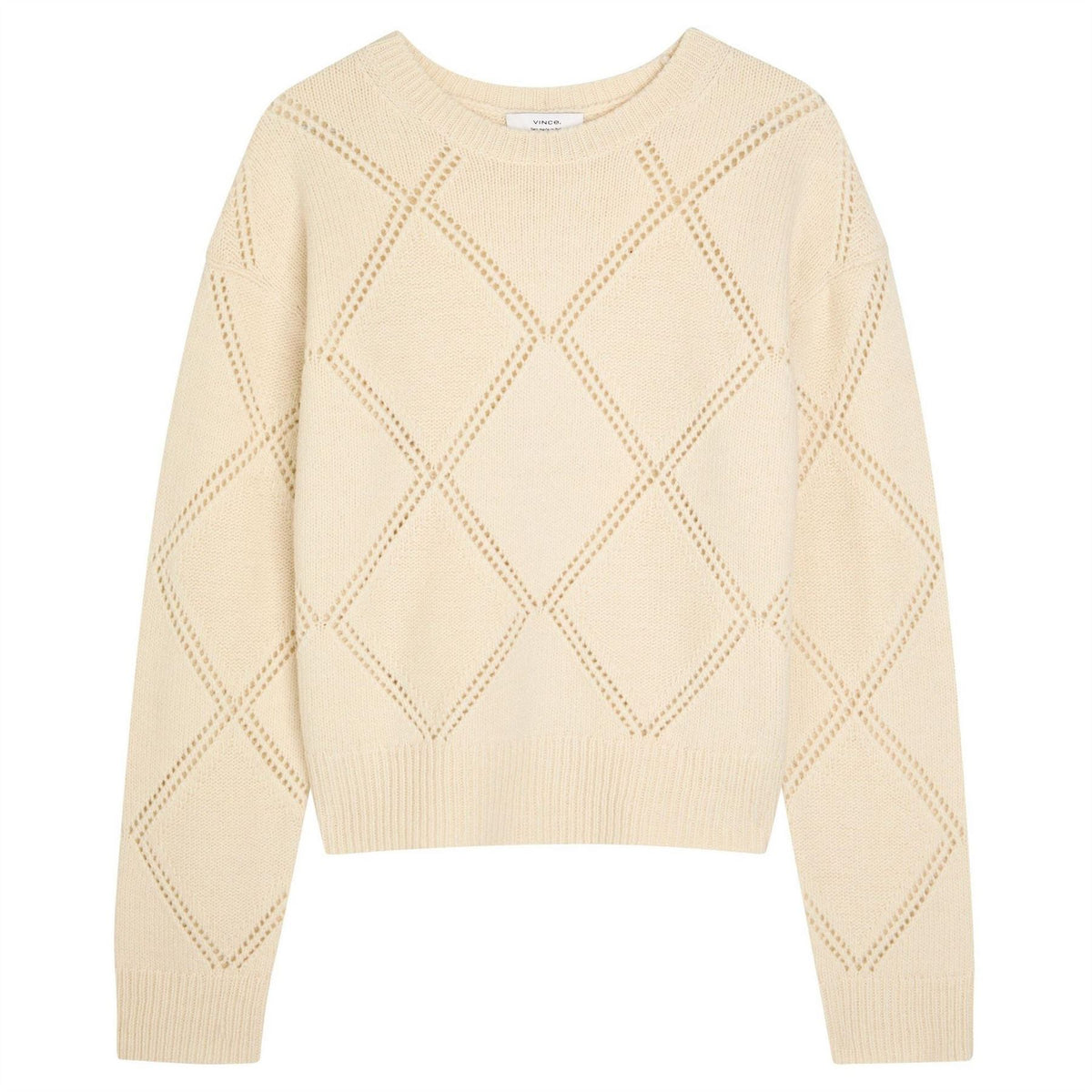 Vince Textured Argyle Sweater