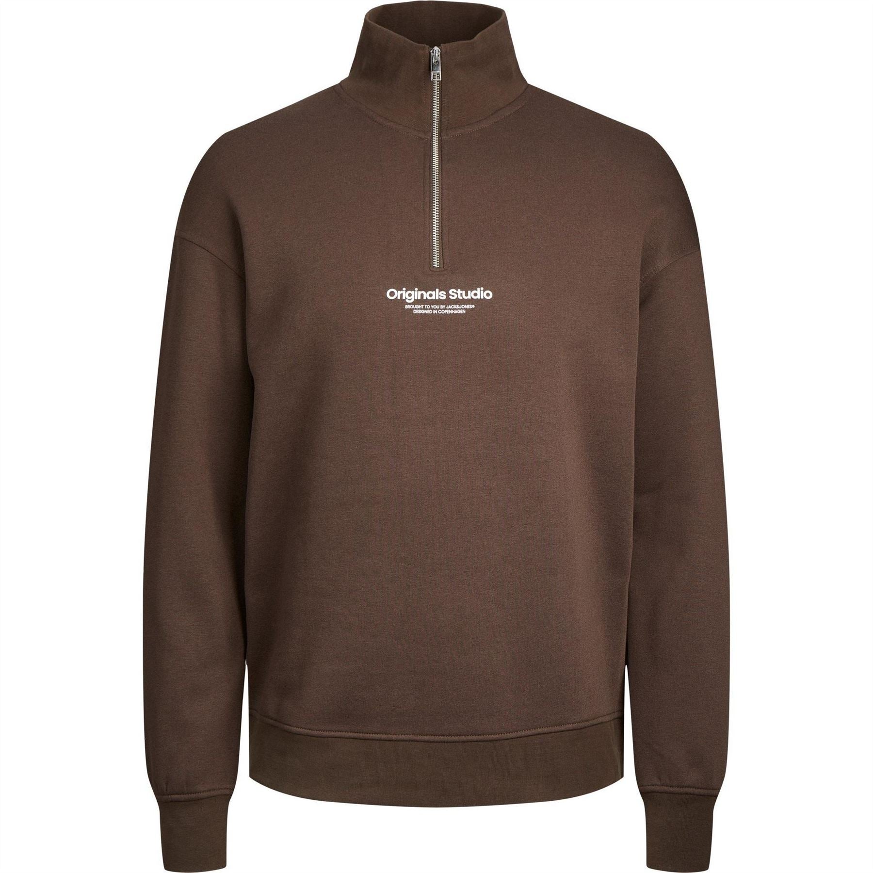 Jack and Jones Zip Neck Long Sleeve Sweatshirt