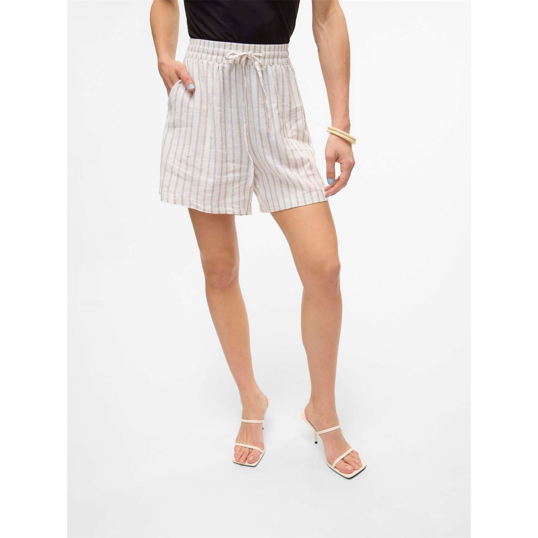 Vero Moda Linn Paperbag Bermuda Shorts with Elasticated Waistband