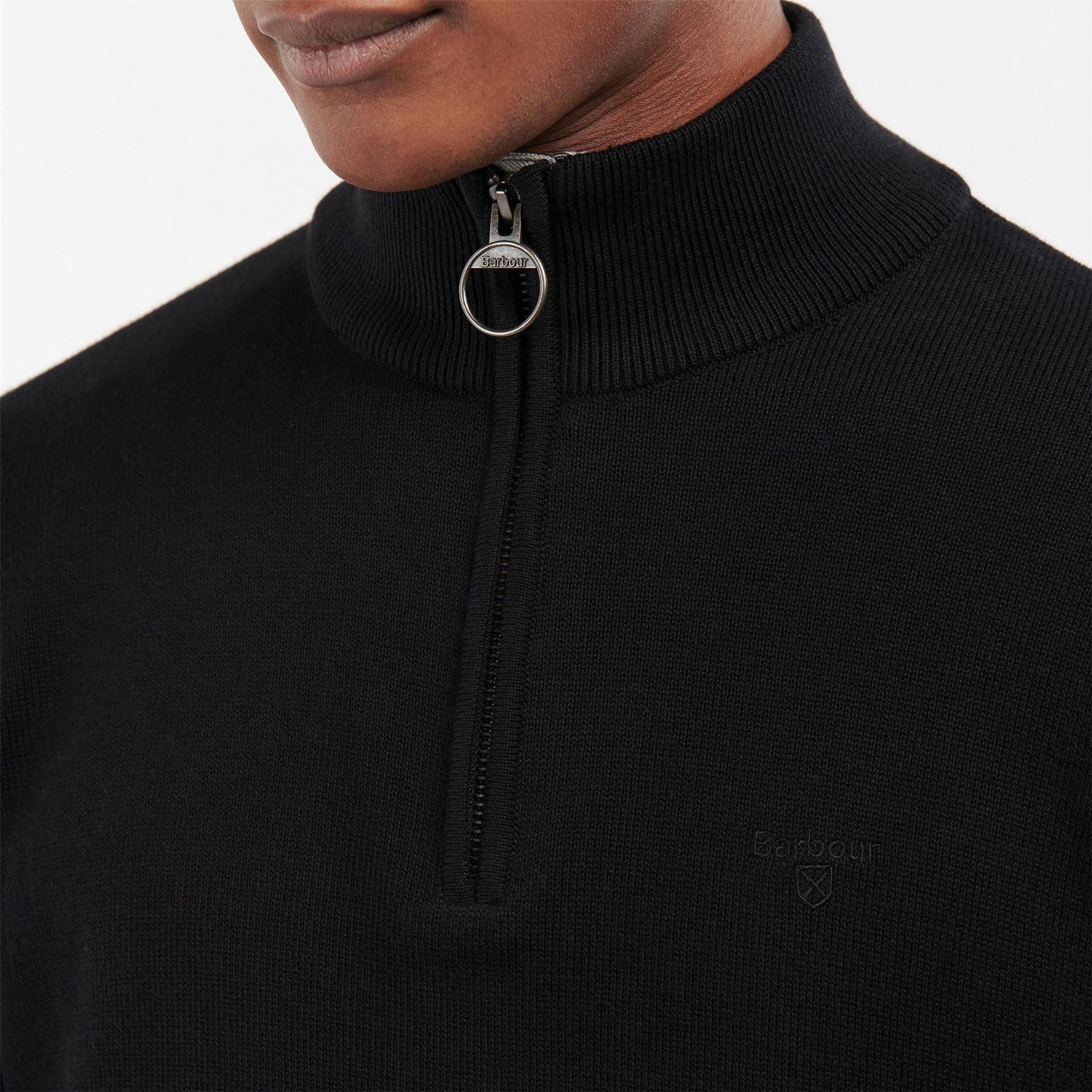 Barbour Half Zip Cotton Knitted Jumper