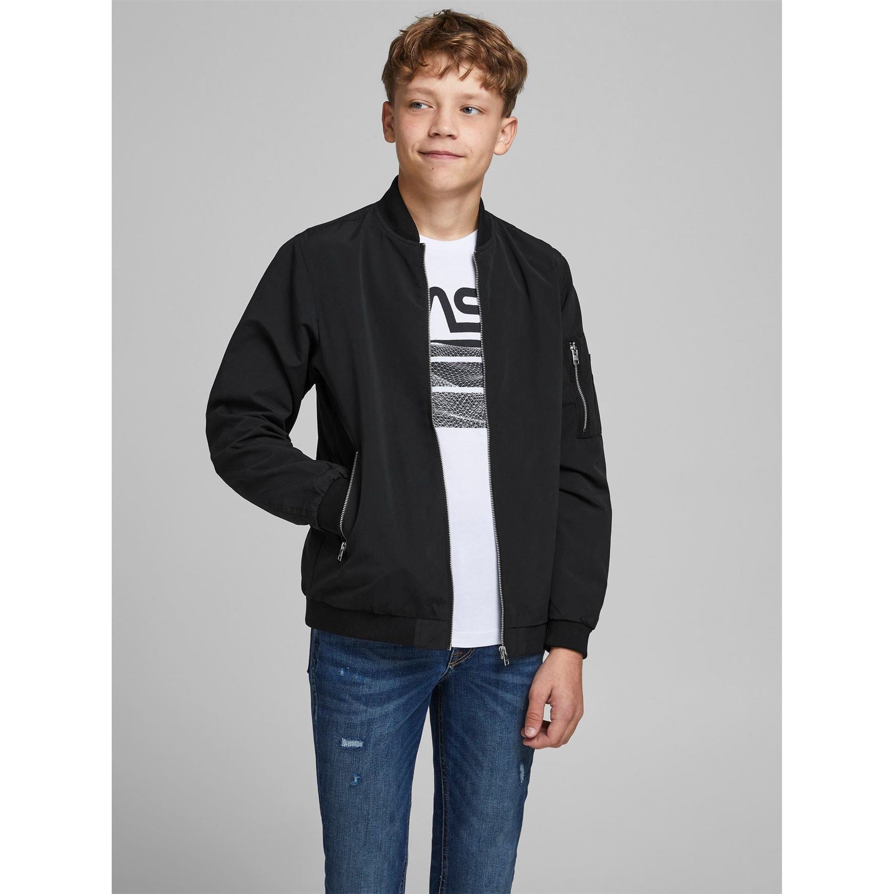 Jack and Jones Rush Bomber Zip Neck Regular Fit Jacket