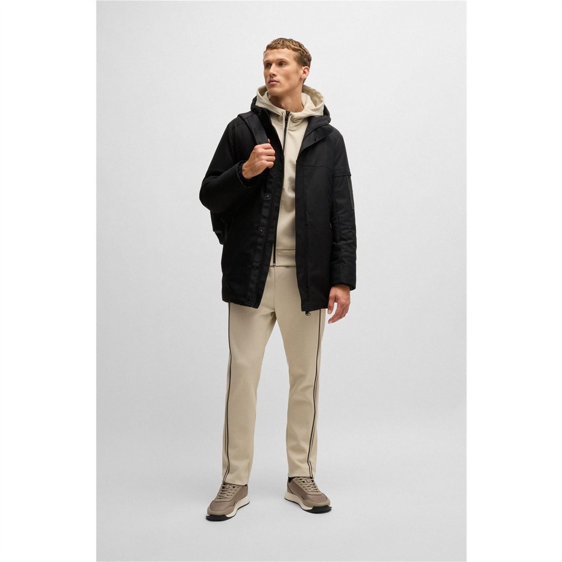 Boss Hooded Regular Fit Parka Coat