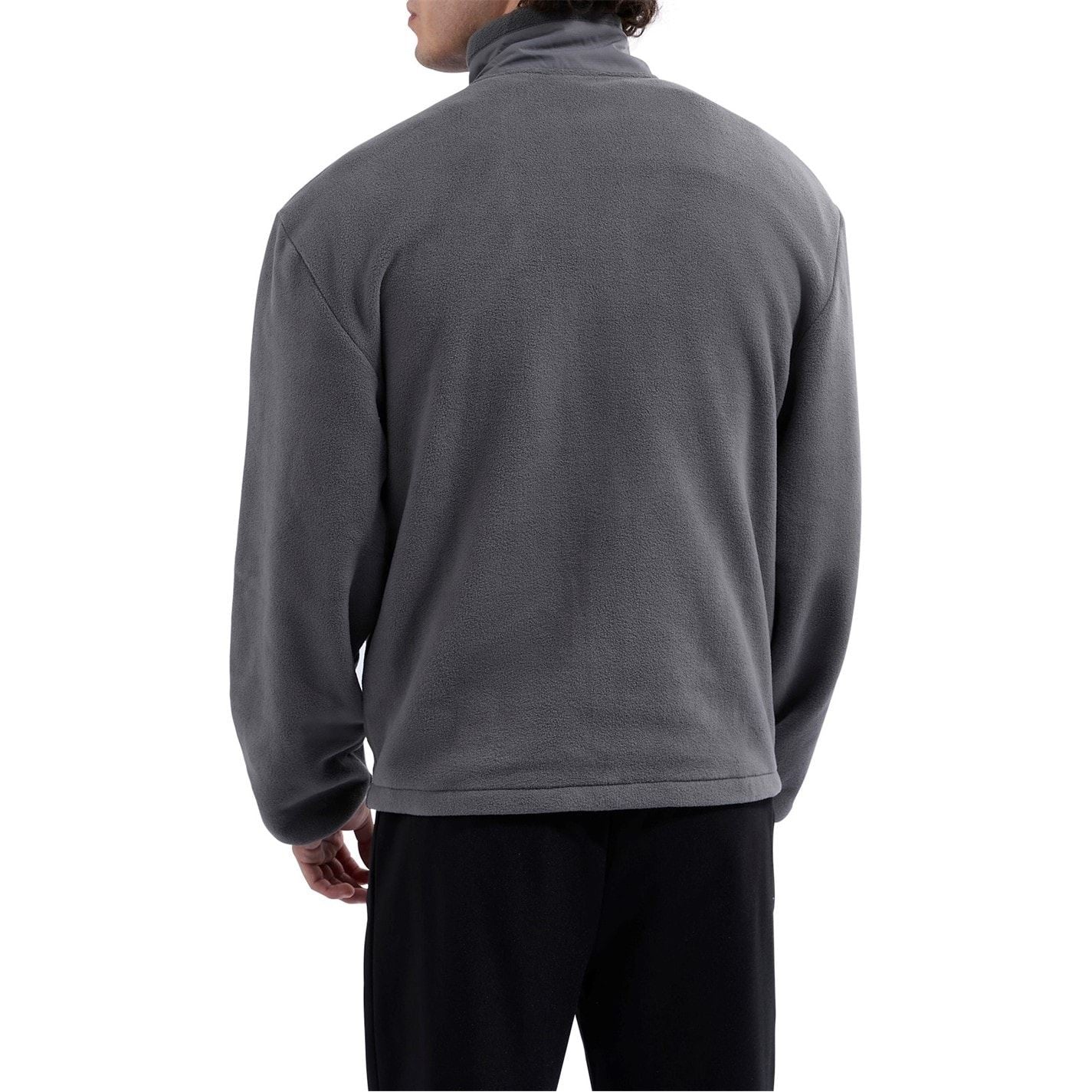 Ellesse Maseben Solid Patterned Full Zipper Ribbed Cuff Fleece Jacket