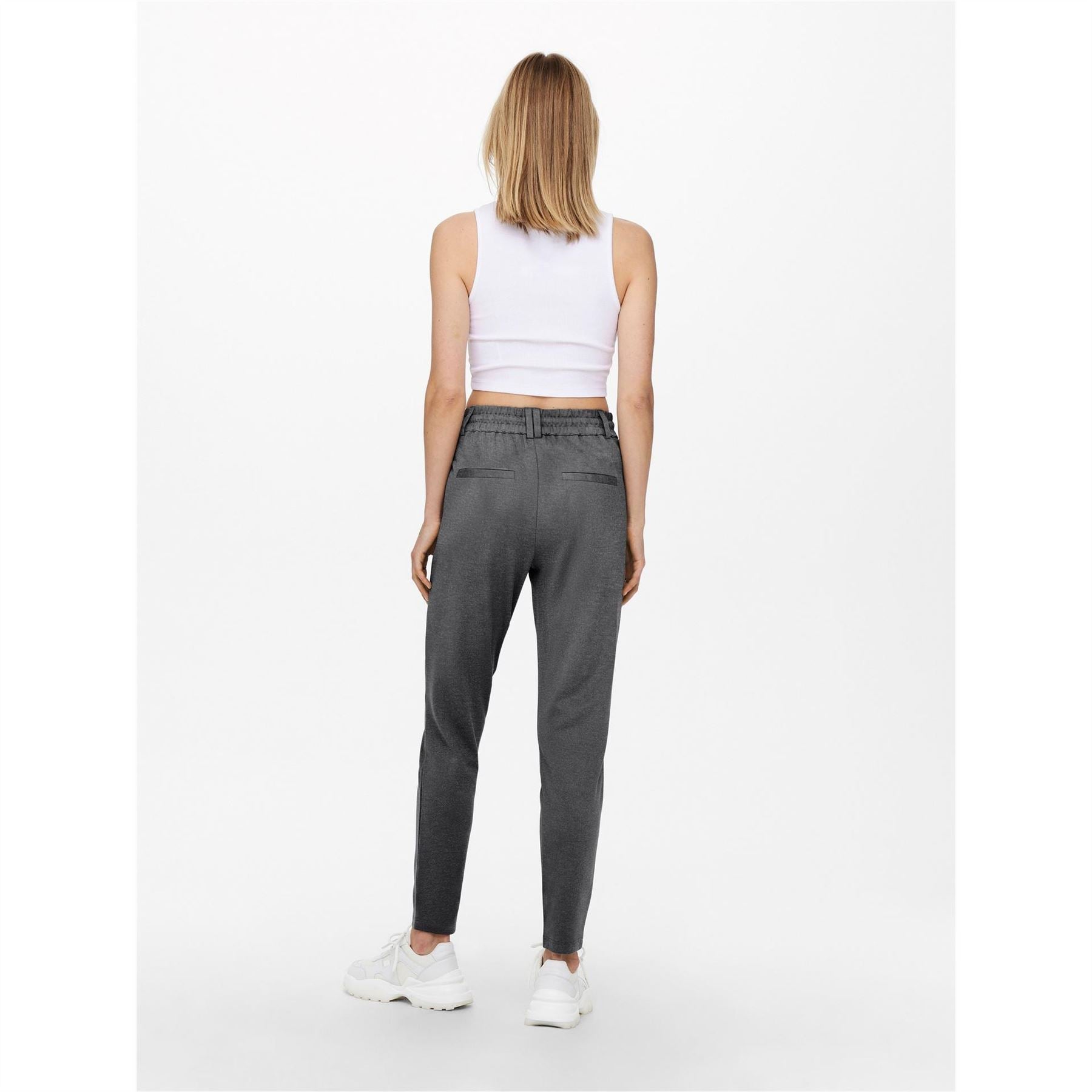 Only Solid Patterned Slim Trousers