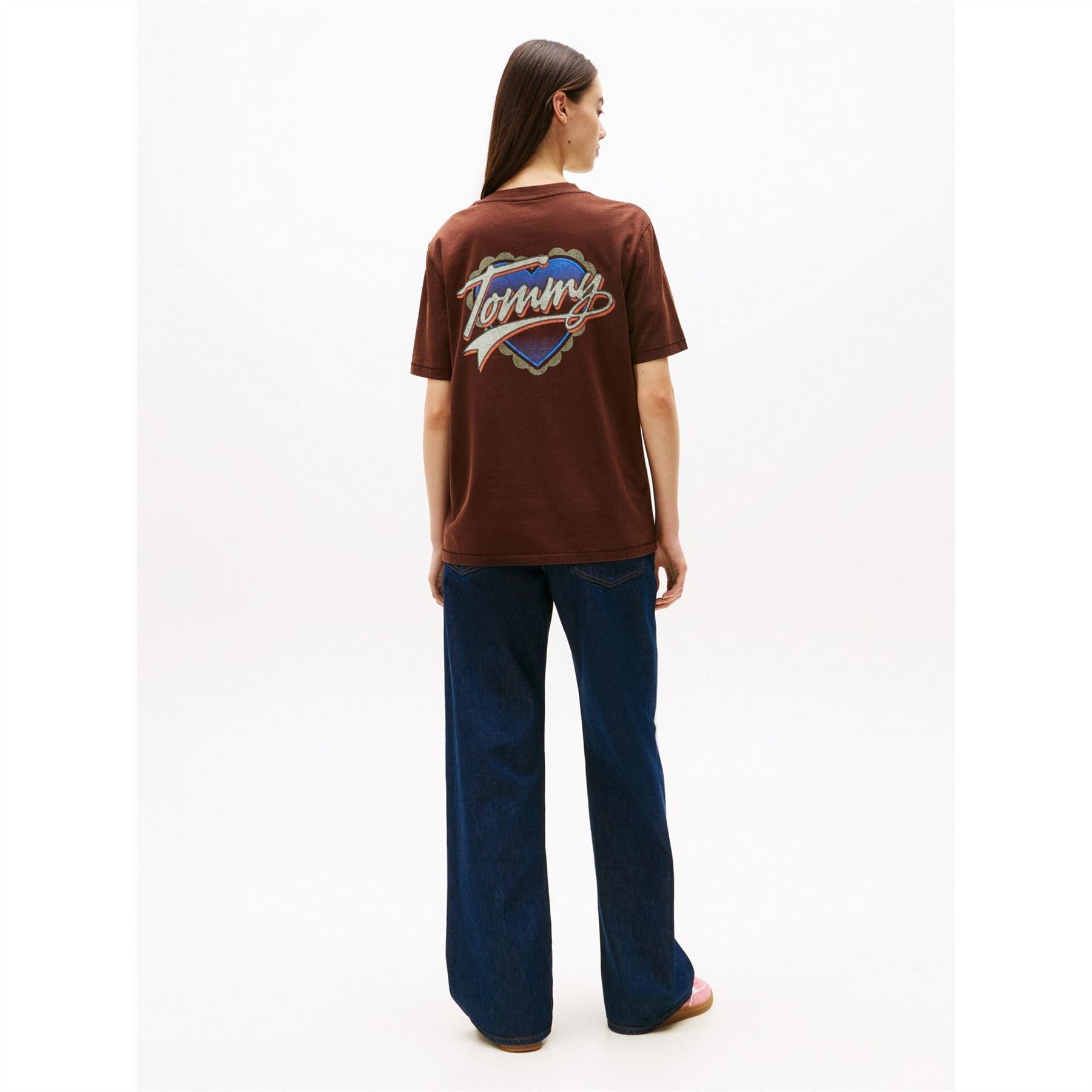 Tommy Jeans Heart Graphic Crew Neck Short Sleeve T-Shirt