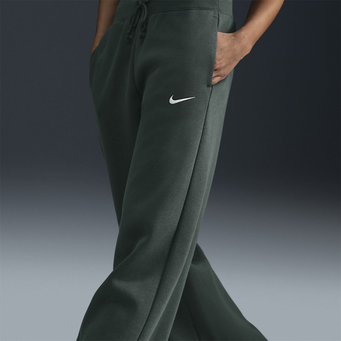 Nike Womens Sportswear Phoenix Fleece High Waisted Wide Leg Sweatpants