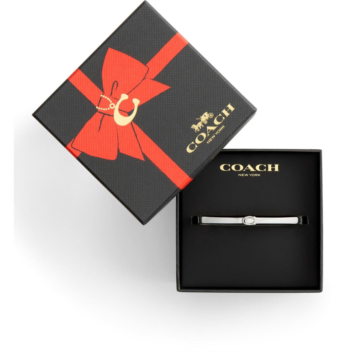 Coach Engraved Logo Bangle