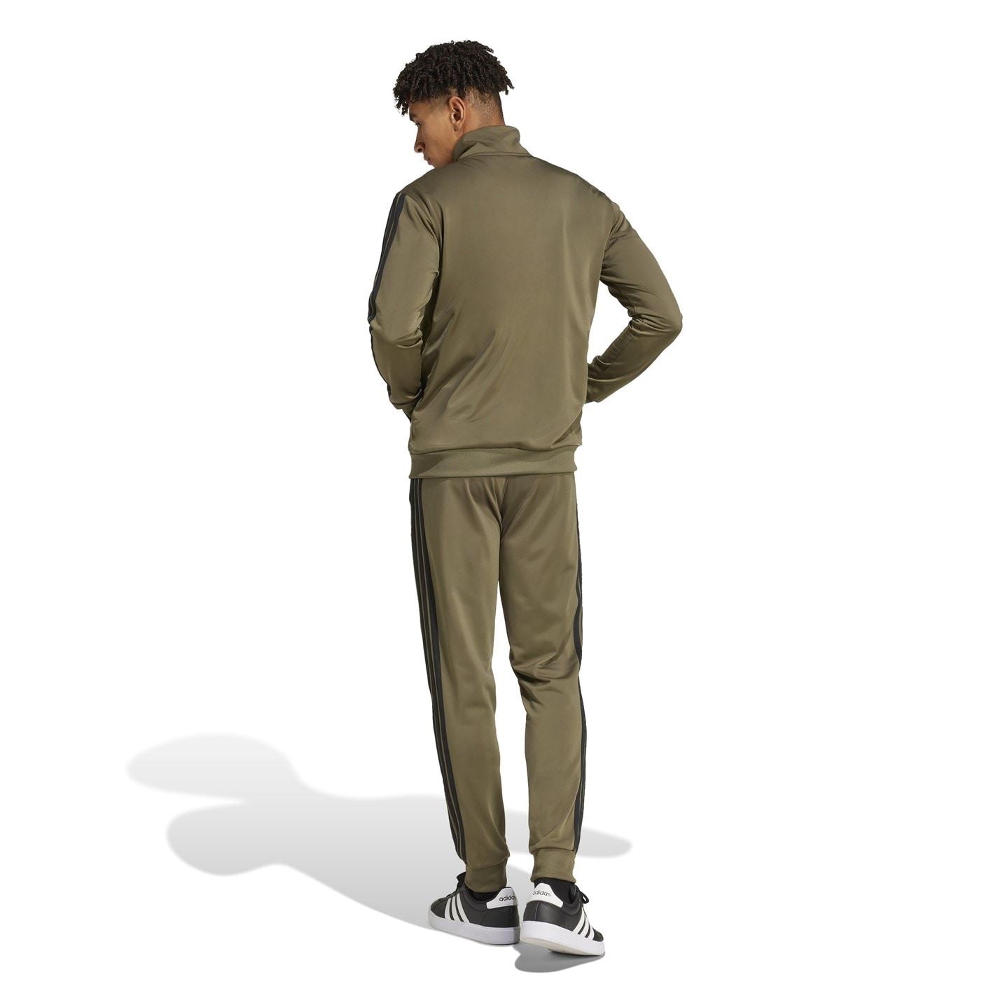 adidas Basic 3   Stripes Tricot Tracksuit