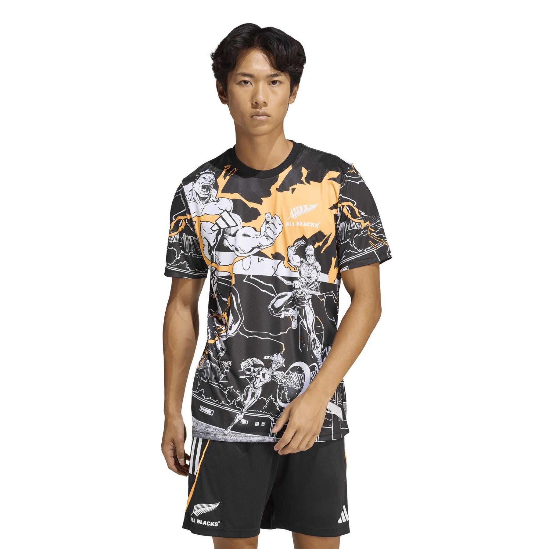 adidas All Black Marvel Captians Shirt 2025 Adults