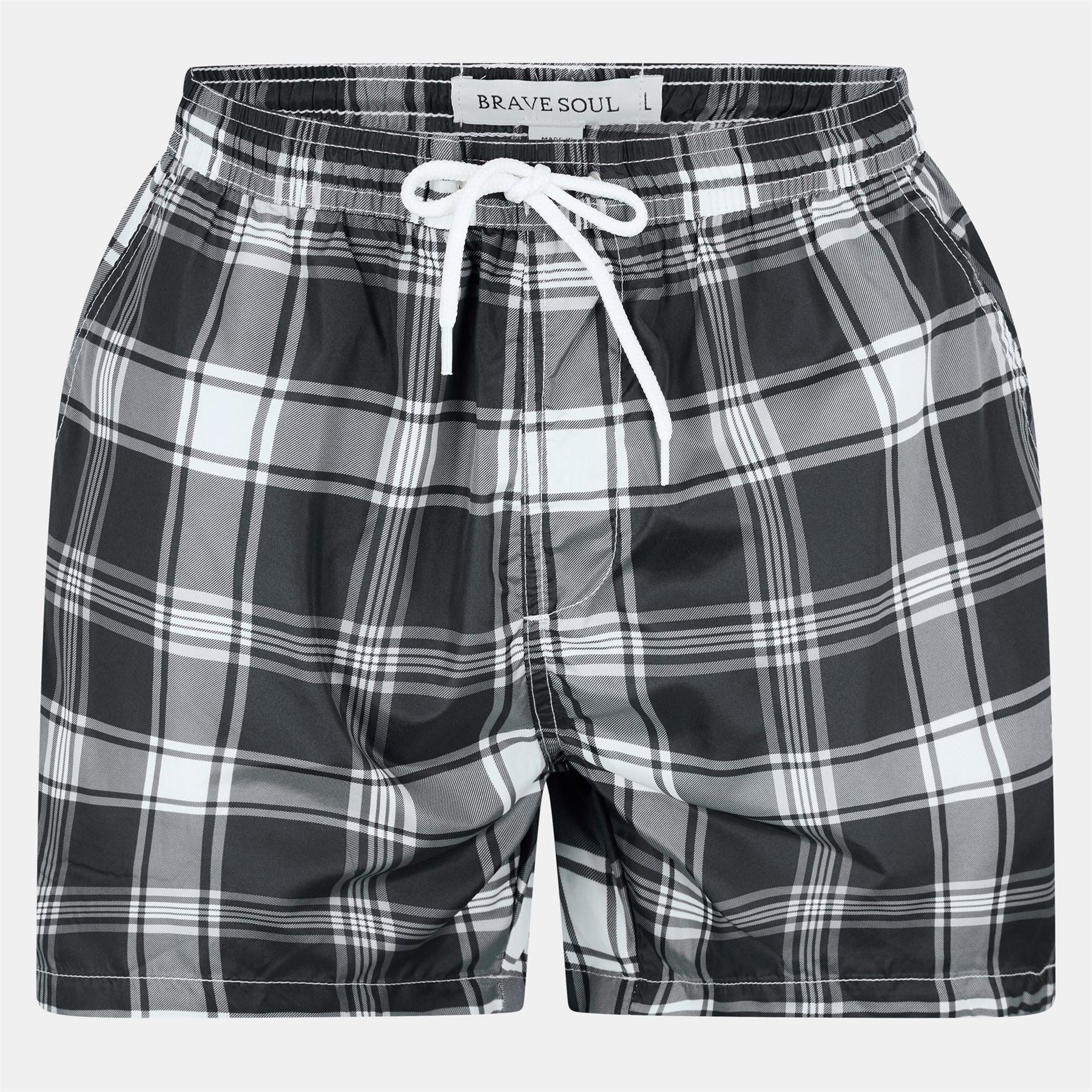 Brave Soul Print Swim Shorts