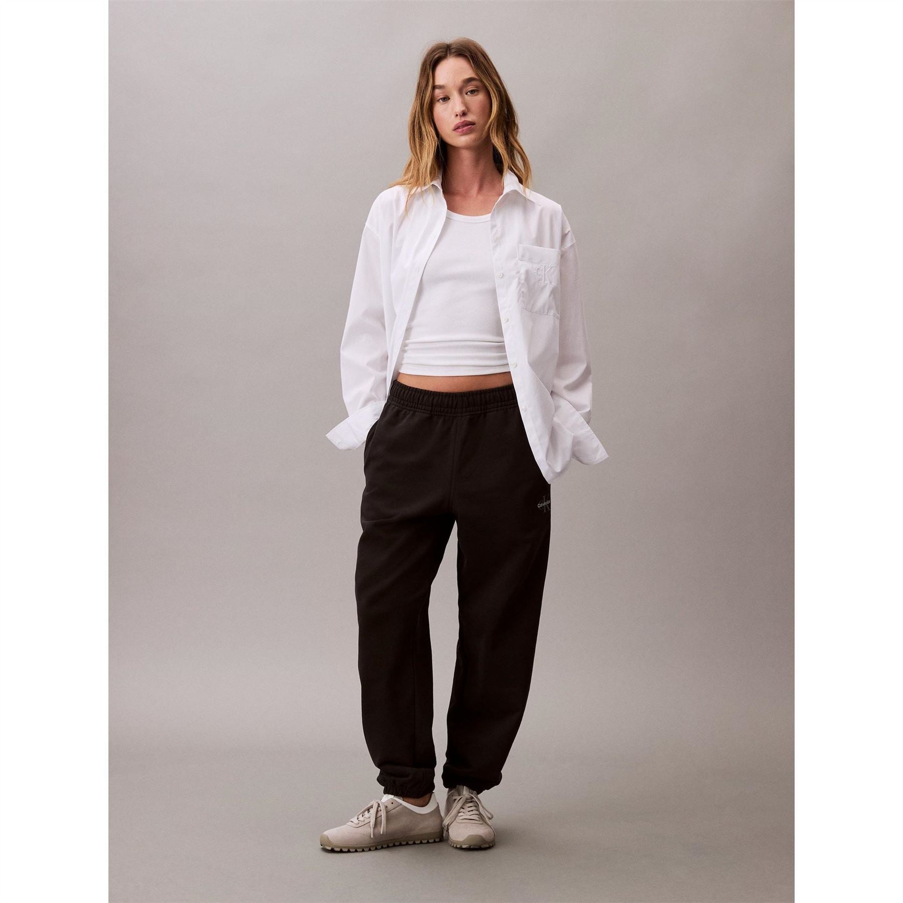 Calvin Klein Jeans Ckj Mono Closed Hem Fleece Joggers