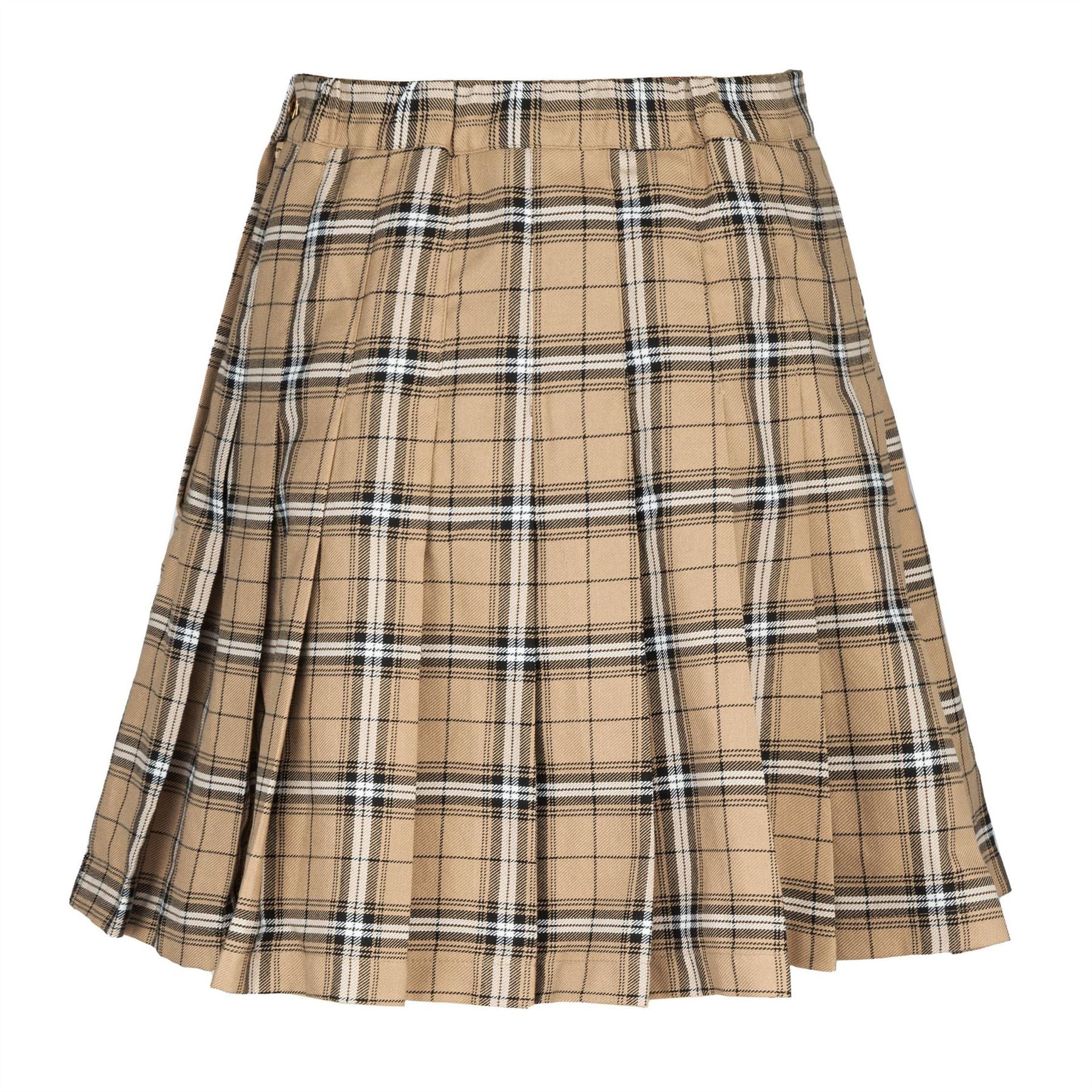 Fabric Pleated Checked Skort