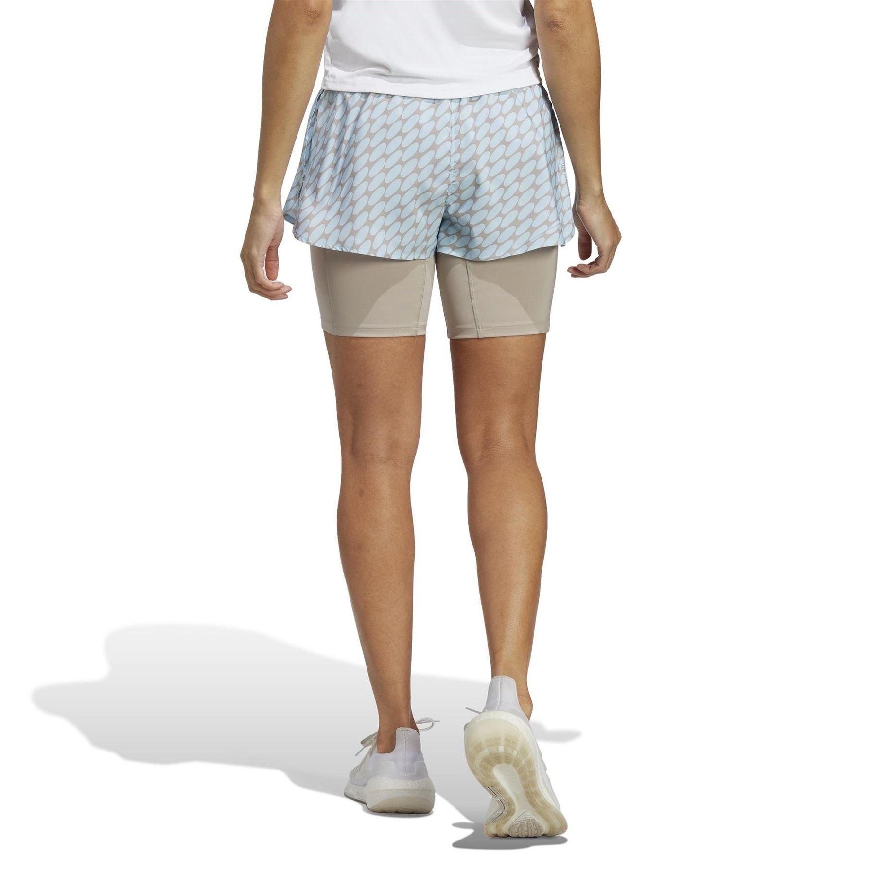 adidas Womens X Marimekko Run Icons Logo 2 In 1 Running Shorts