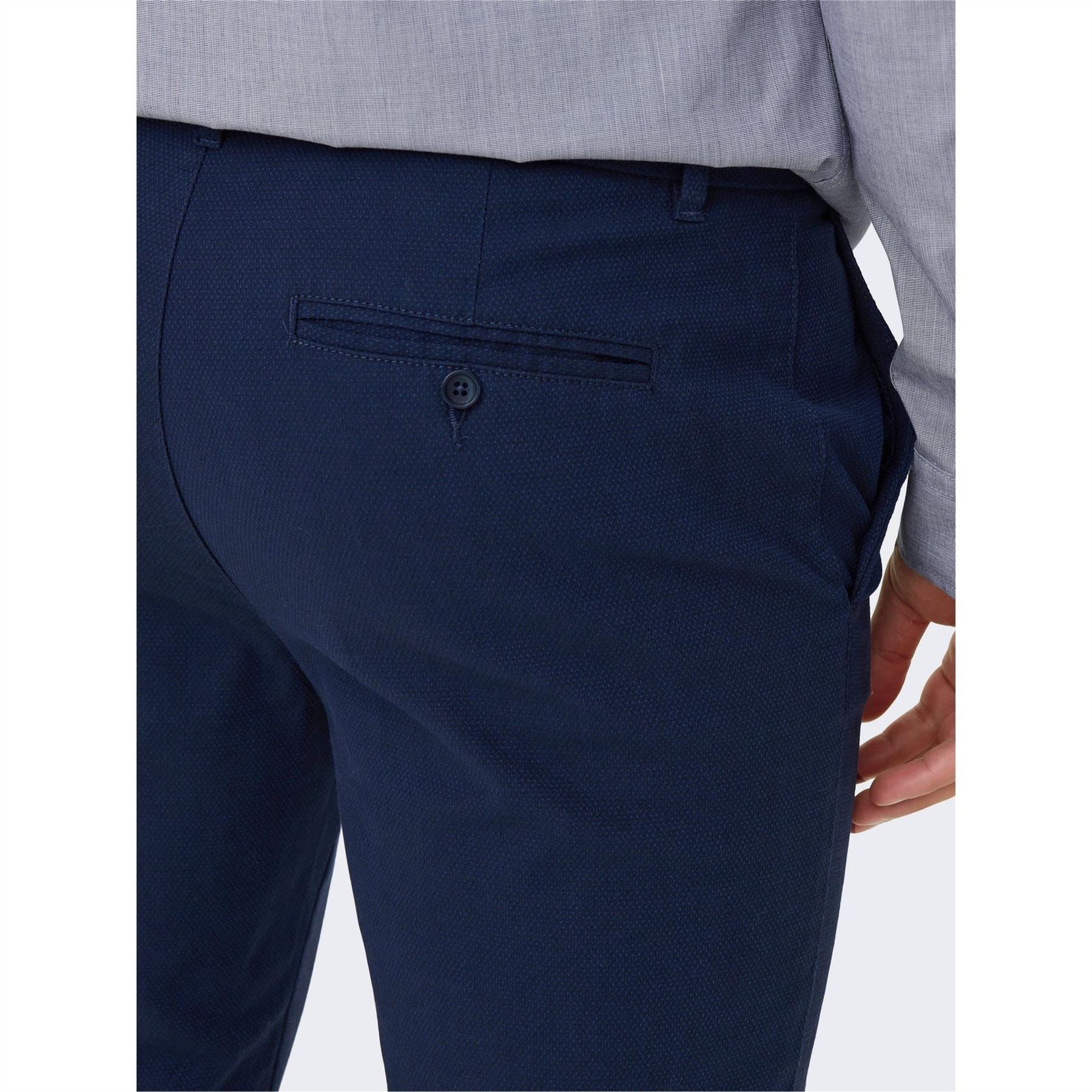 Only Solid Patterned Slim Trousers