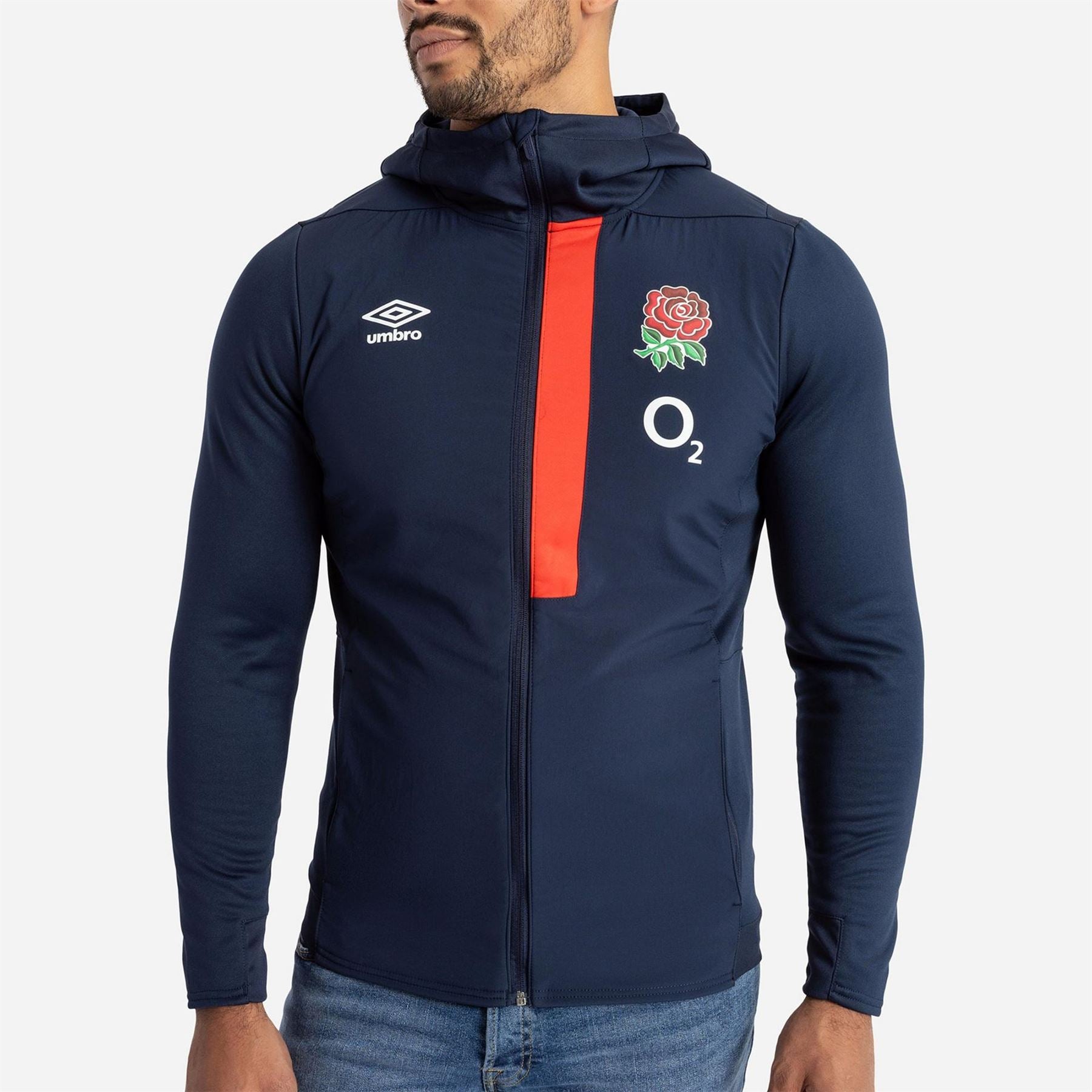 Umbro England Rugby 2023 Long Sleeve Hooded Jacket