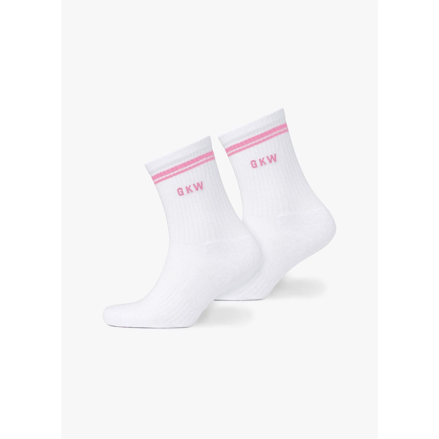 Gym King Tipping Crew Sock (3pk)   Carnation Pink Hyacinth Blue Cotton