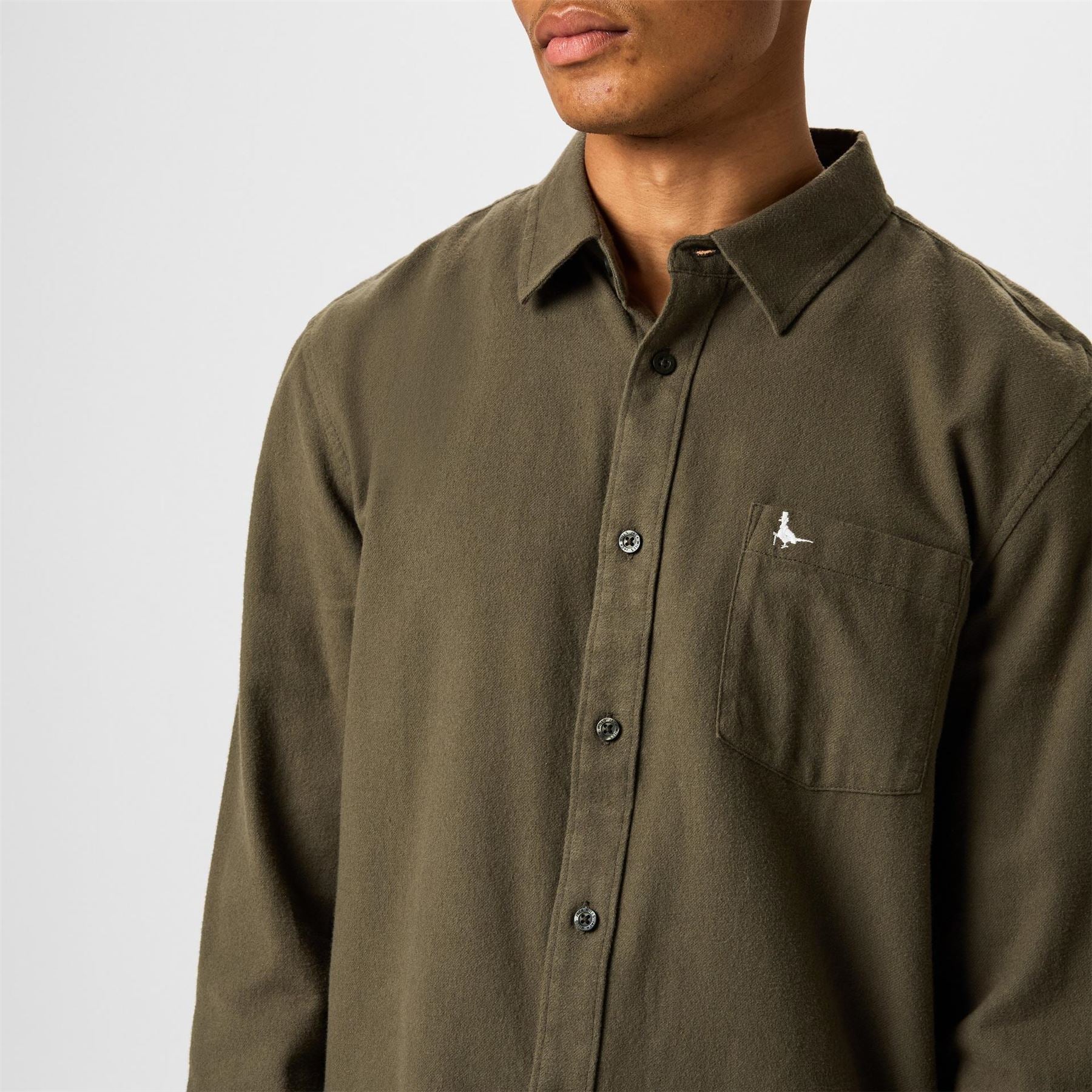 Jack Wills Mens Plain Flannel Shirt