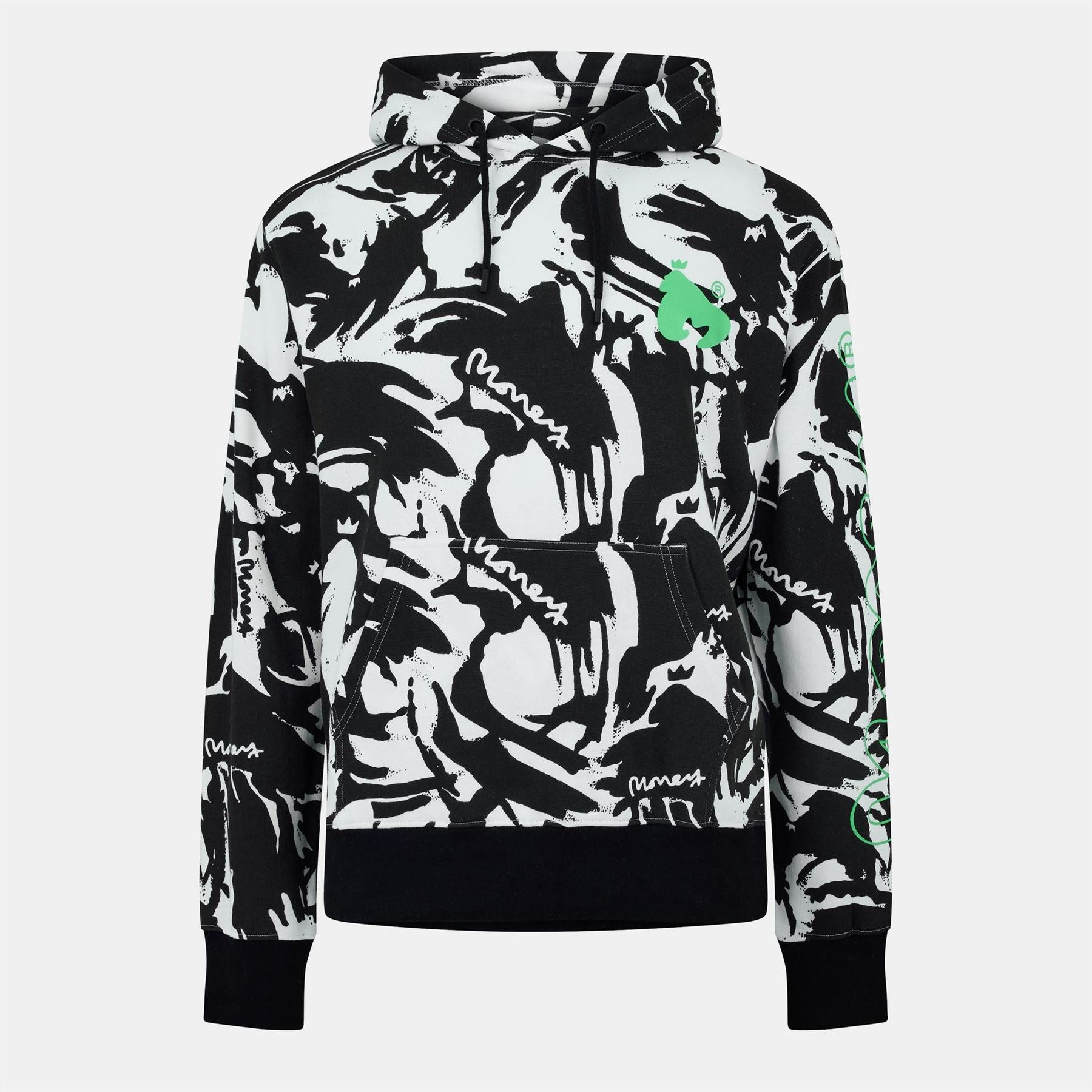 Money Night Camo Hooded Neck Long Sleeve Sweatshirt
