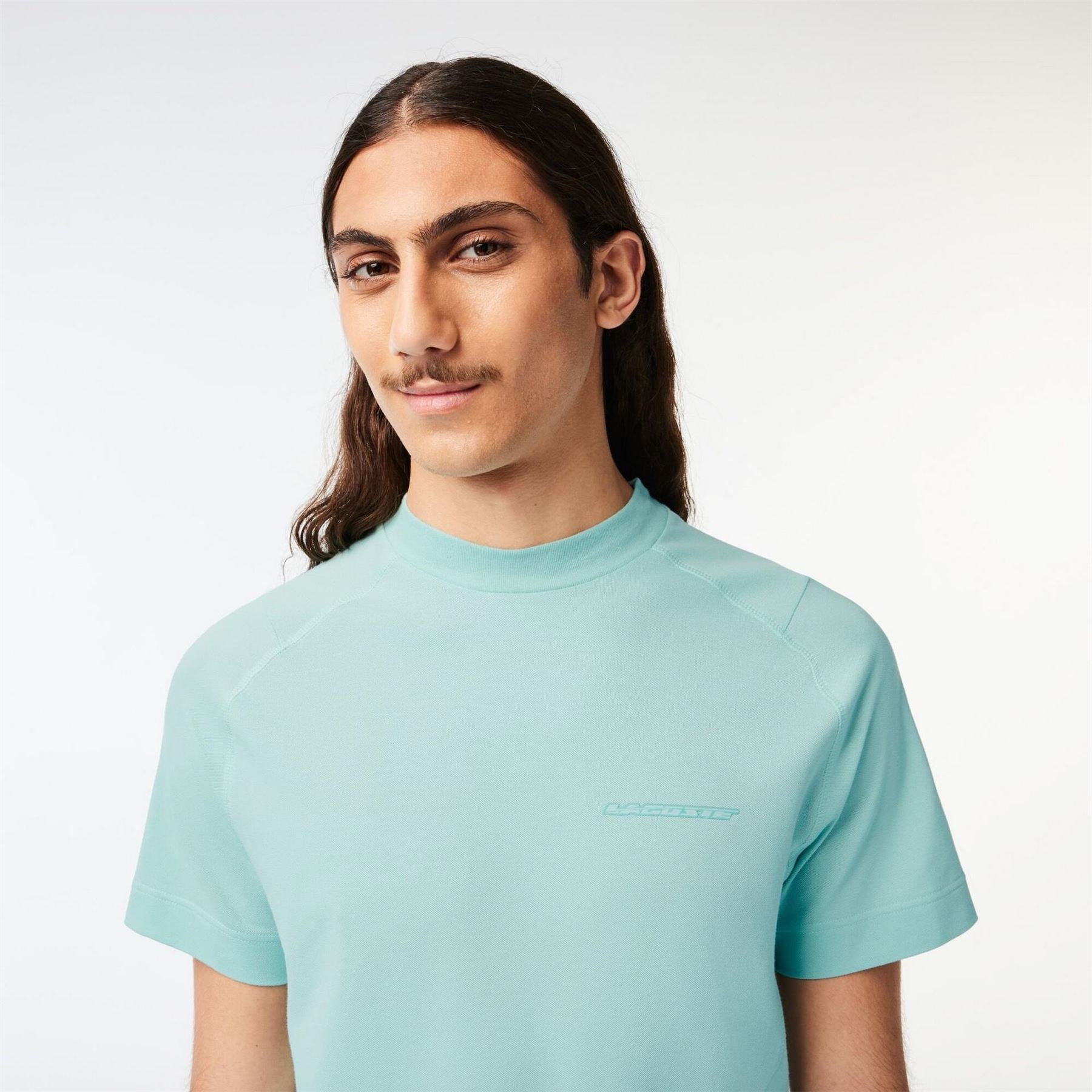 Lacoste Mock Neck Regular Fit Short Sleeve T-Shirt