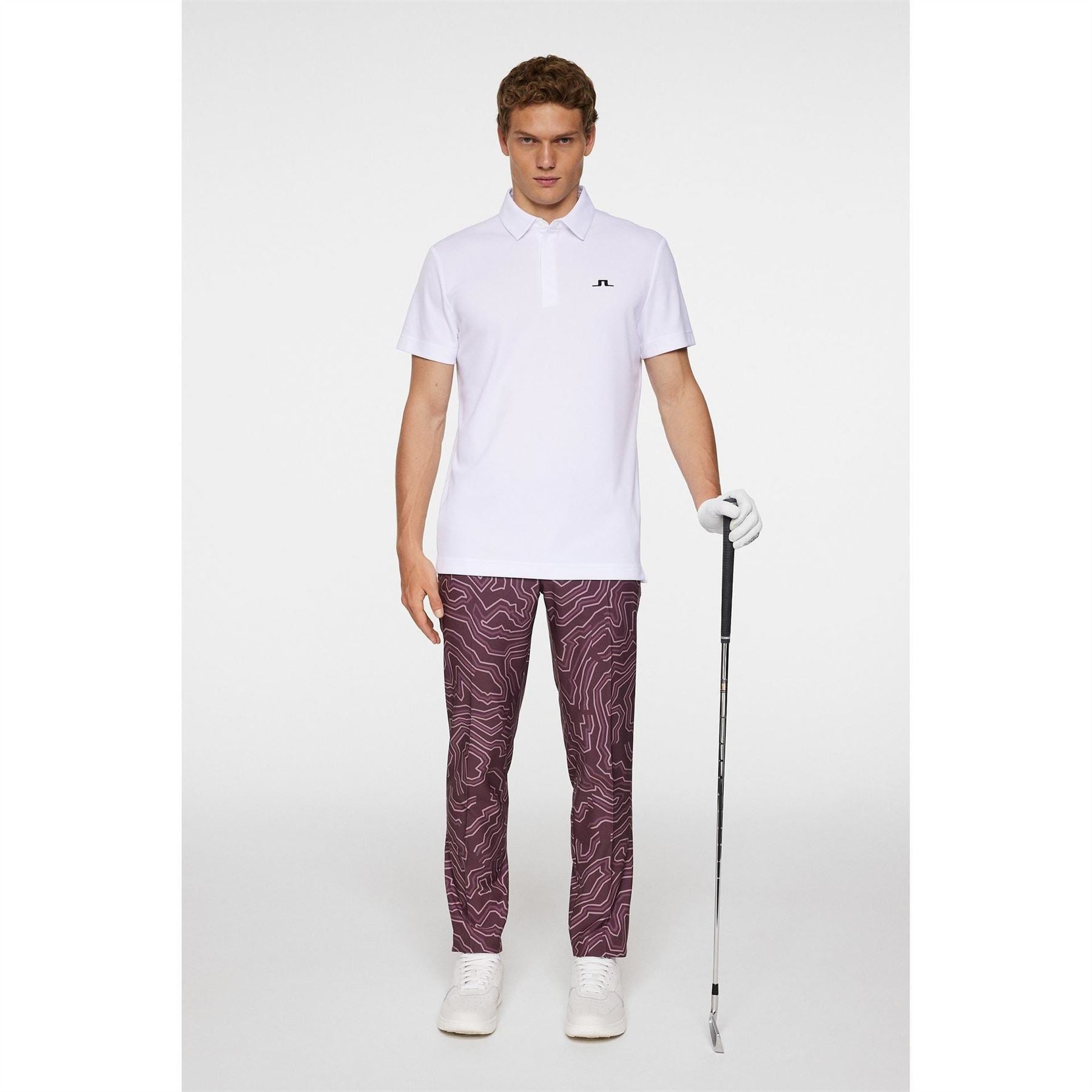 J Lindeberg Golf Collared Neck Short Sleeve Polo Shirt