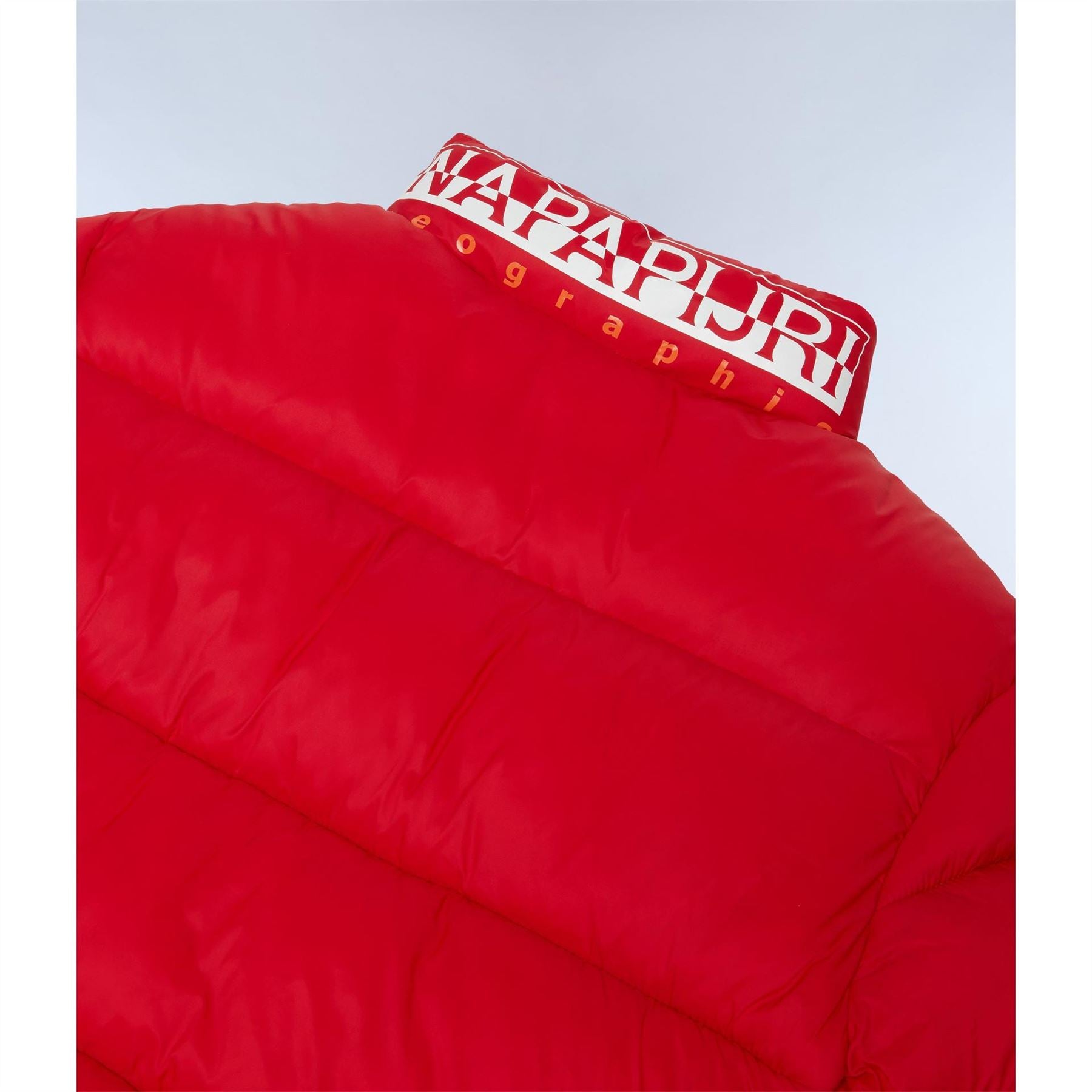 Napapijri Solid Patterned High Neck Puffer Coat