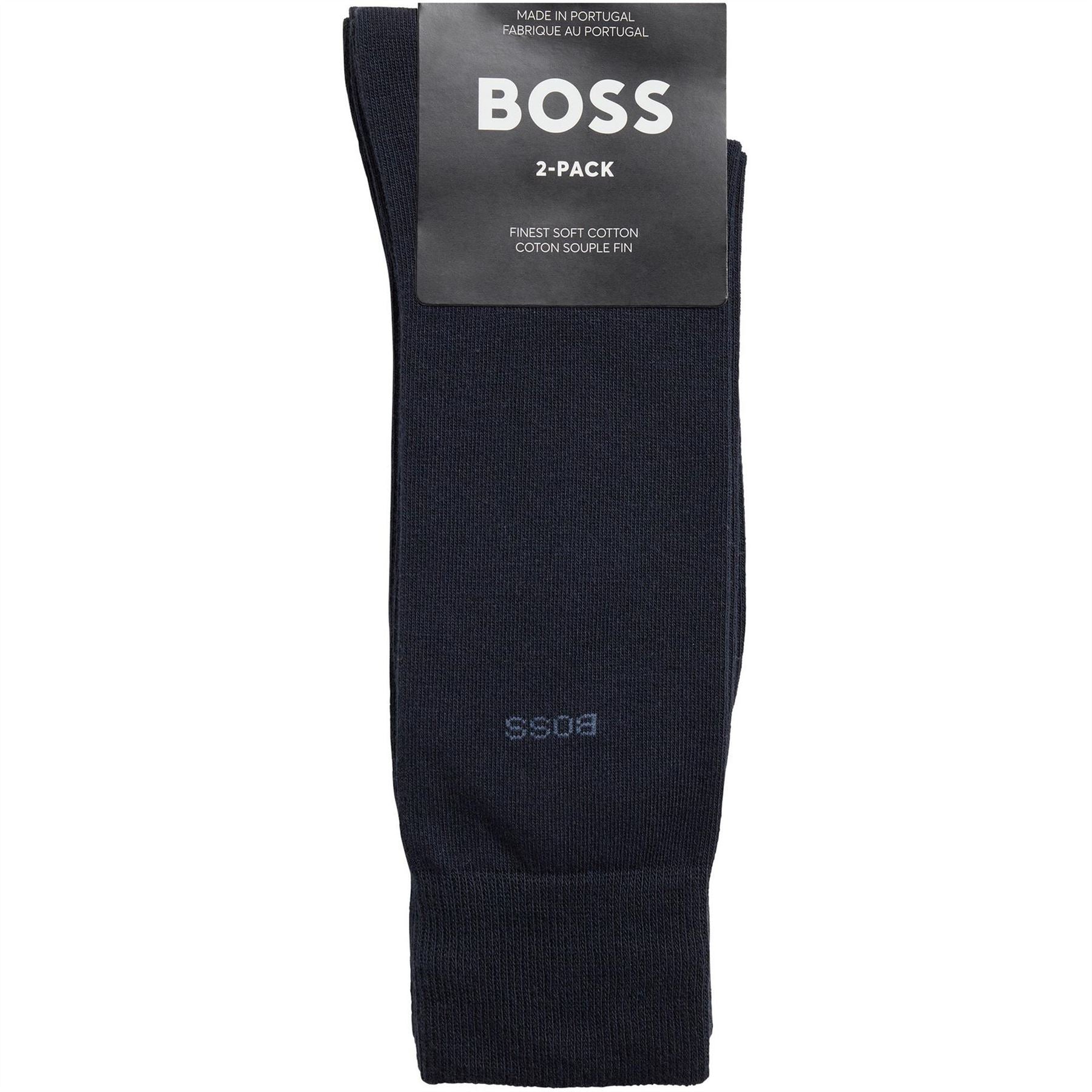 Boss BOSS BODYWEAR 2 Pack Cotton Crew Socks with Logo Detail