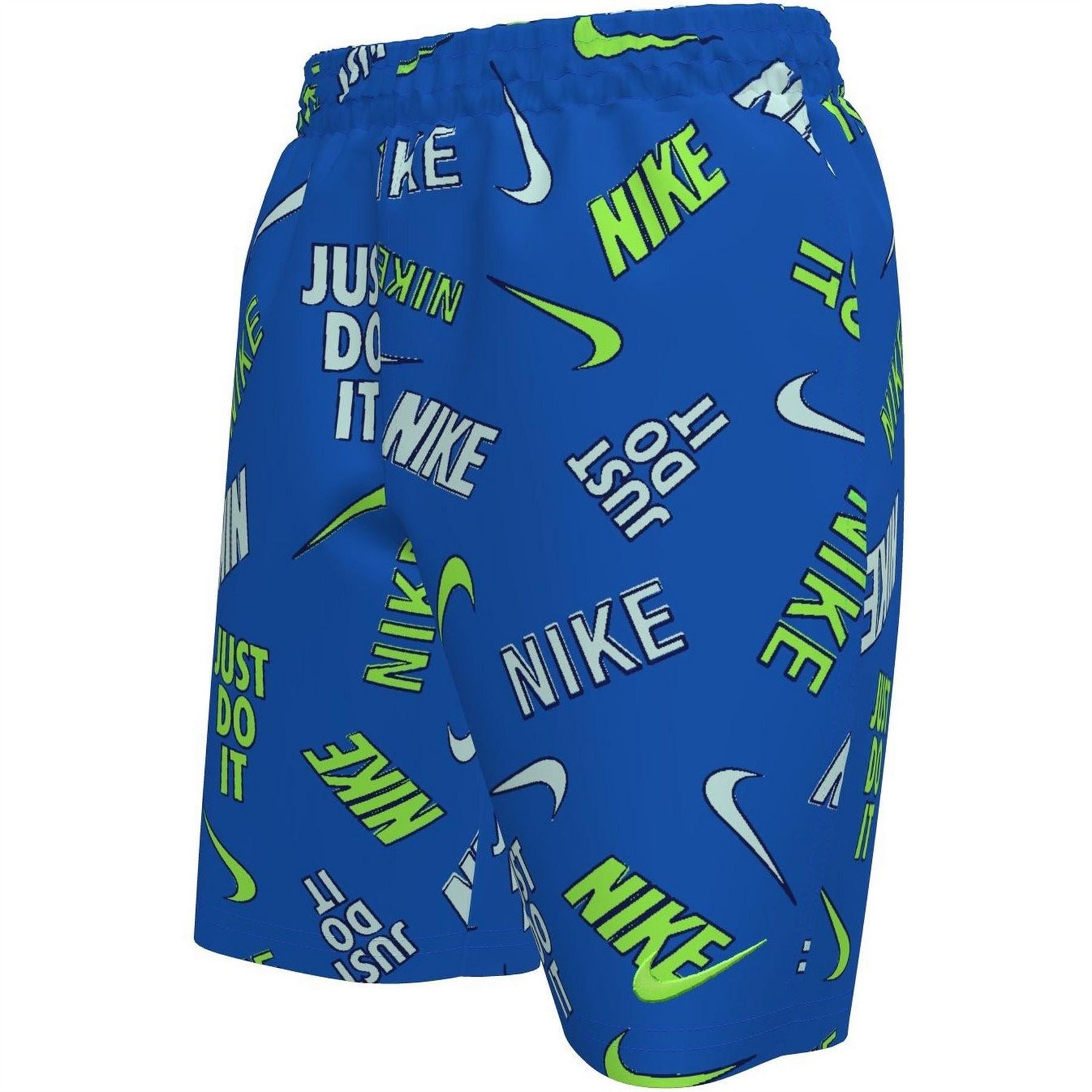 Nike Breaker Outline Aop Swim Breaker Big Kids (boys) 7 Brief Lined Volley Shorts