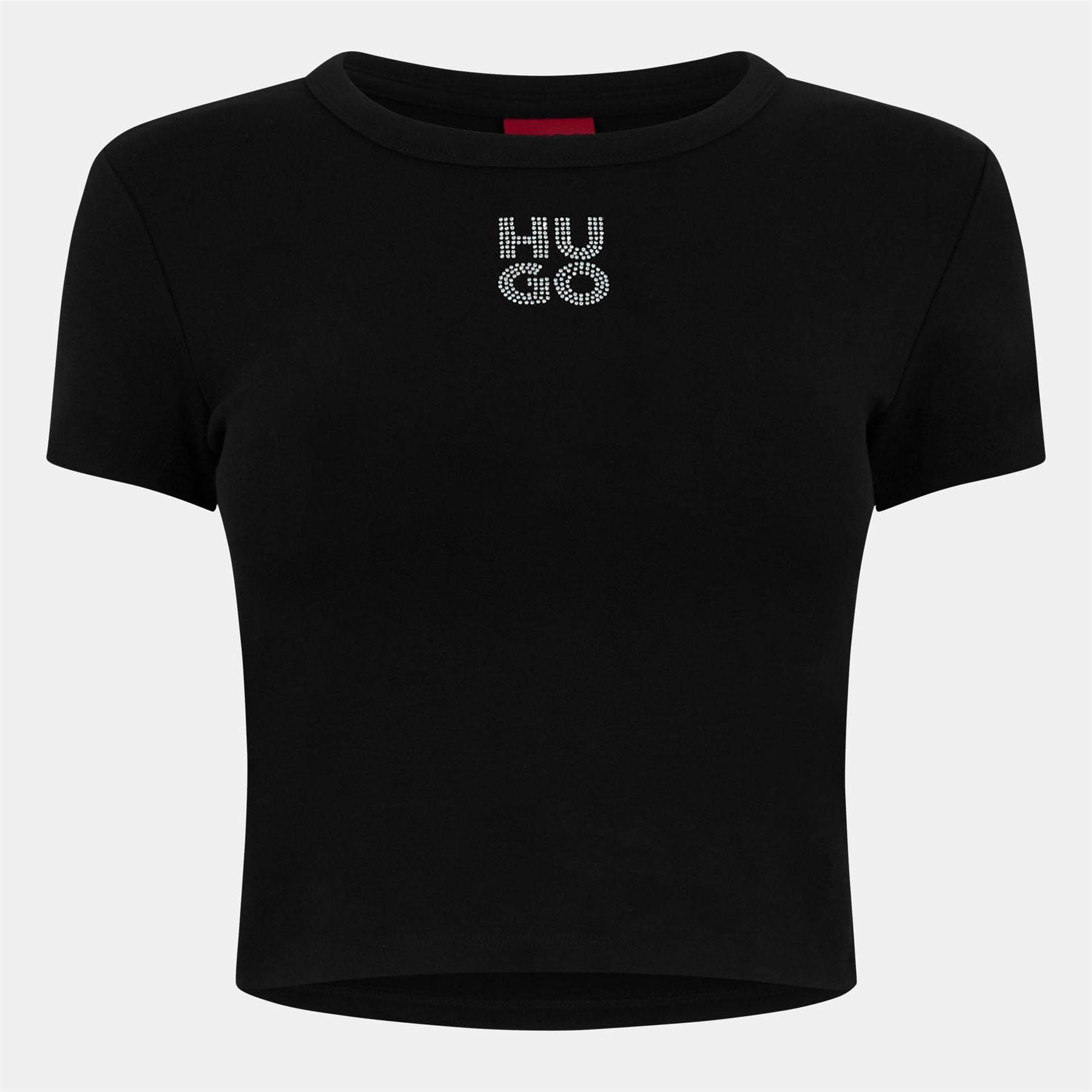 Hugo Cropped Crew Neck Relaxed Fit T-Shirt