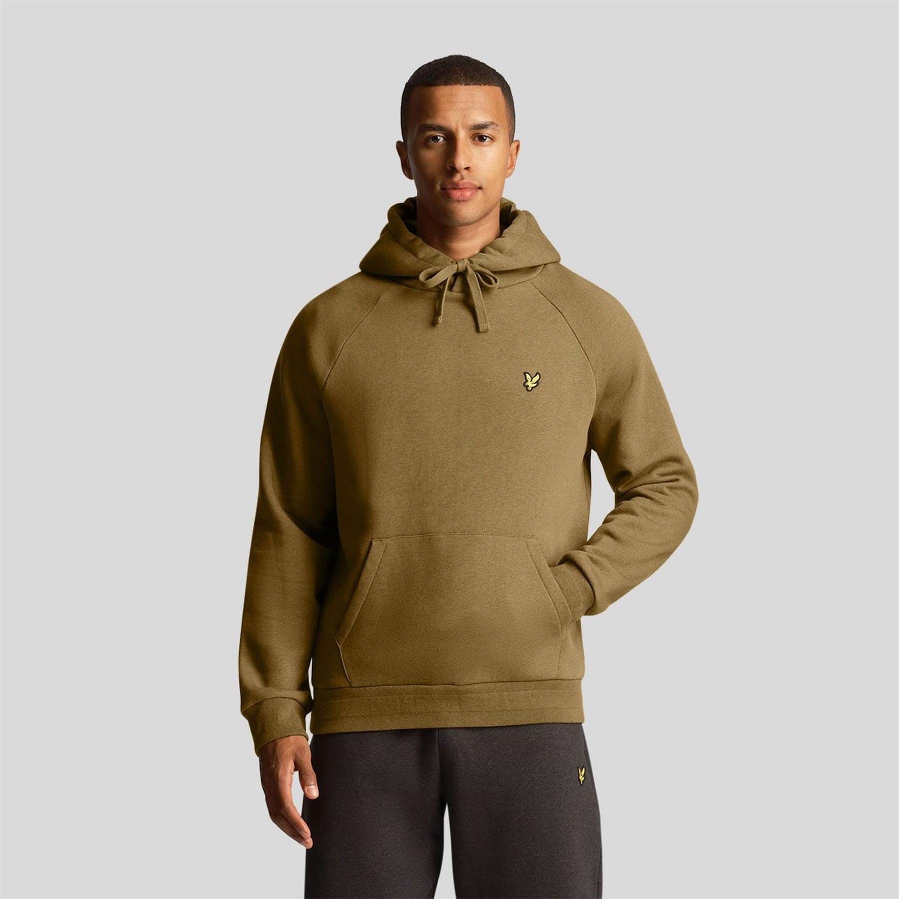 Lyle and Scott Raglan Racked Cotton Hoodie