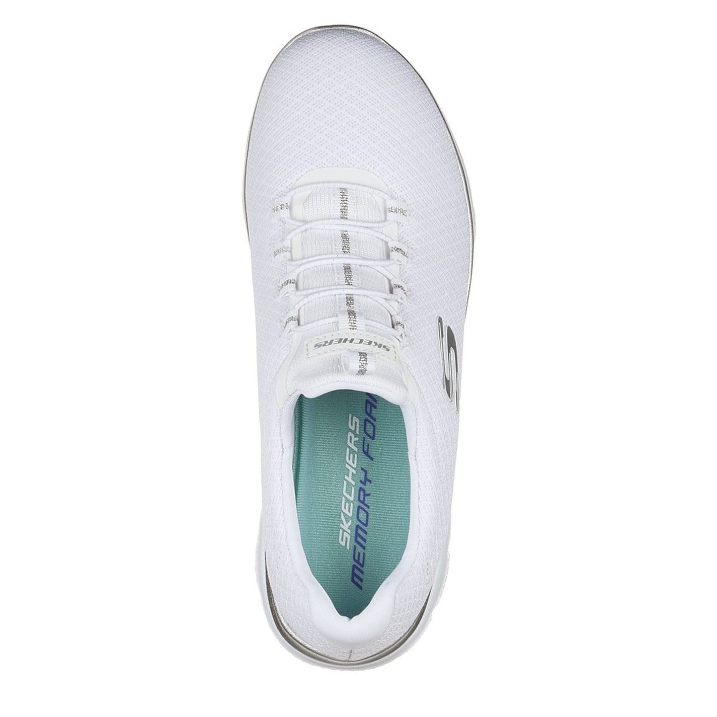 Skechers Mesh Bungee Slip On Memory Foam Low Top Trainers