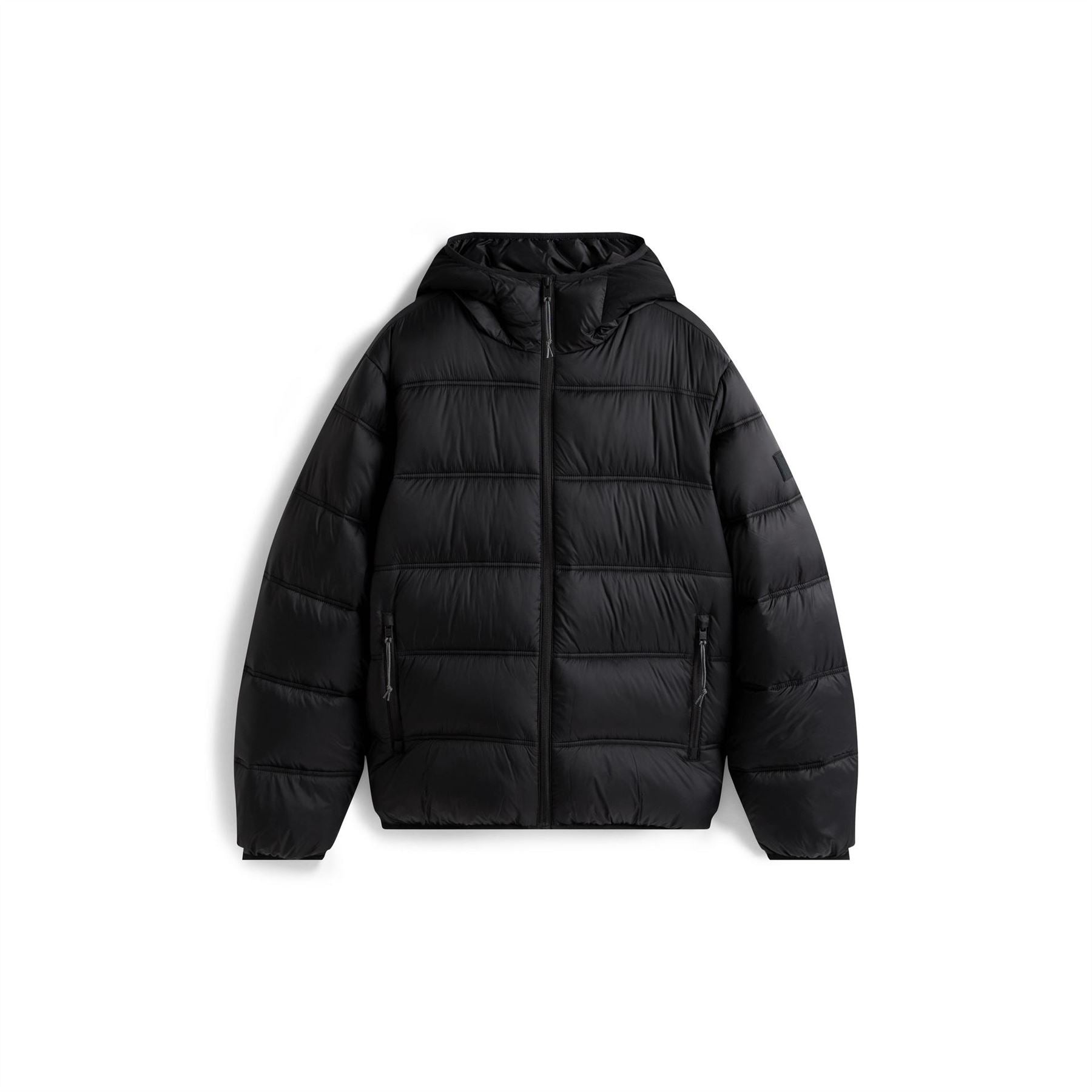 Tommy Jeans Logo Hooded Full Zip Short Puffer Jacket