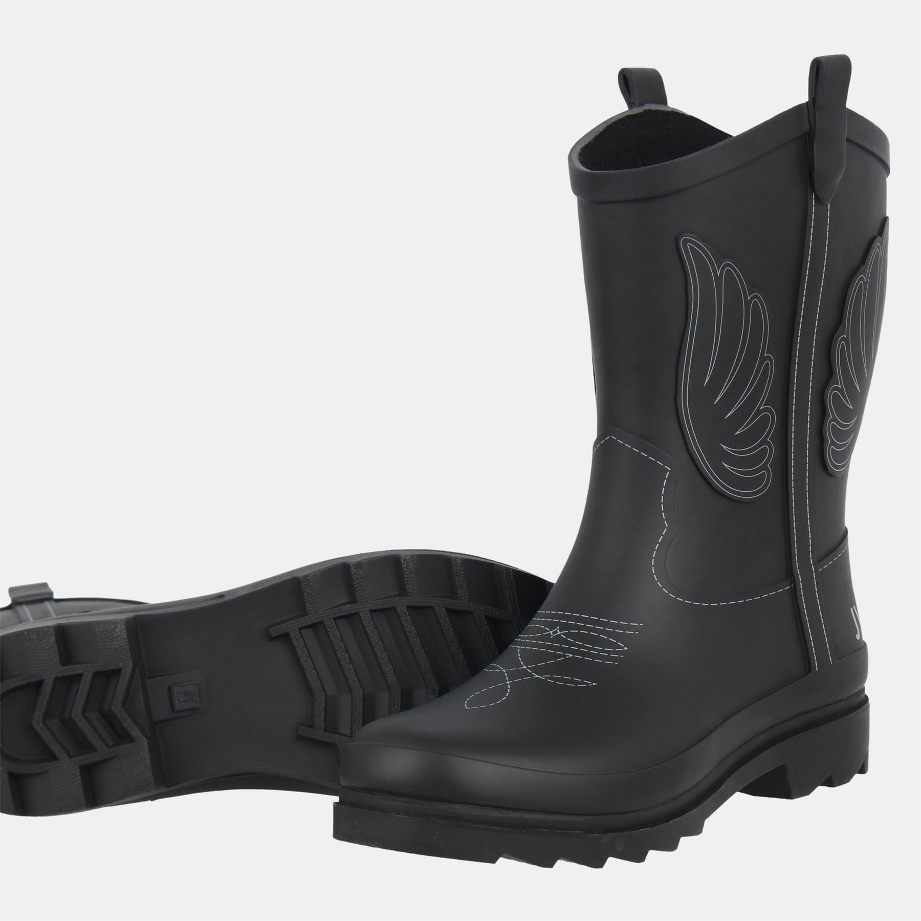 Jack Wills Cowboy Wellington Boots with Lug Sole