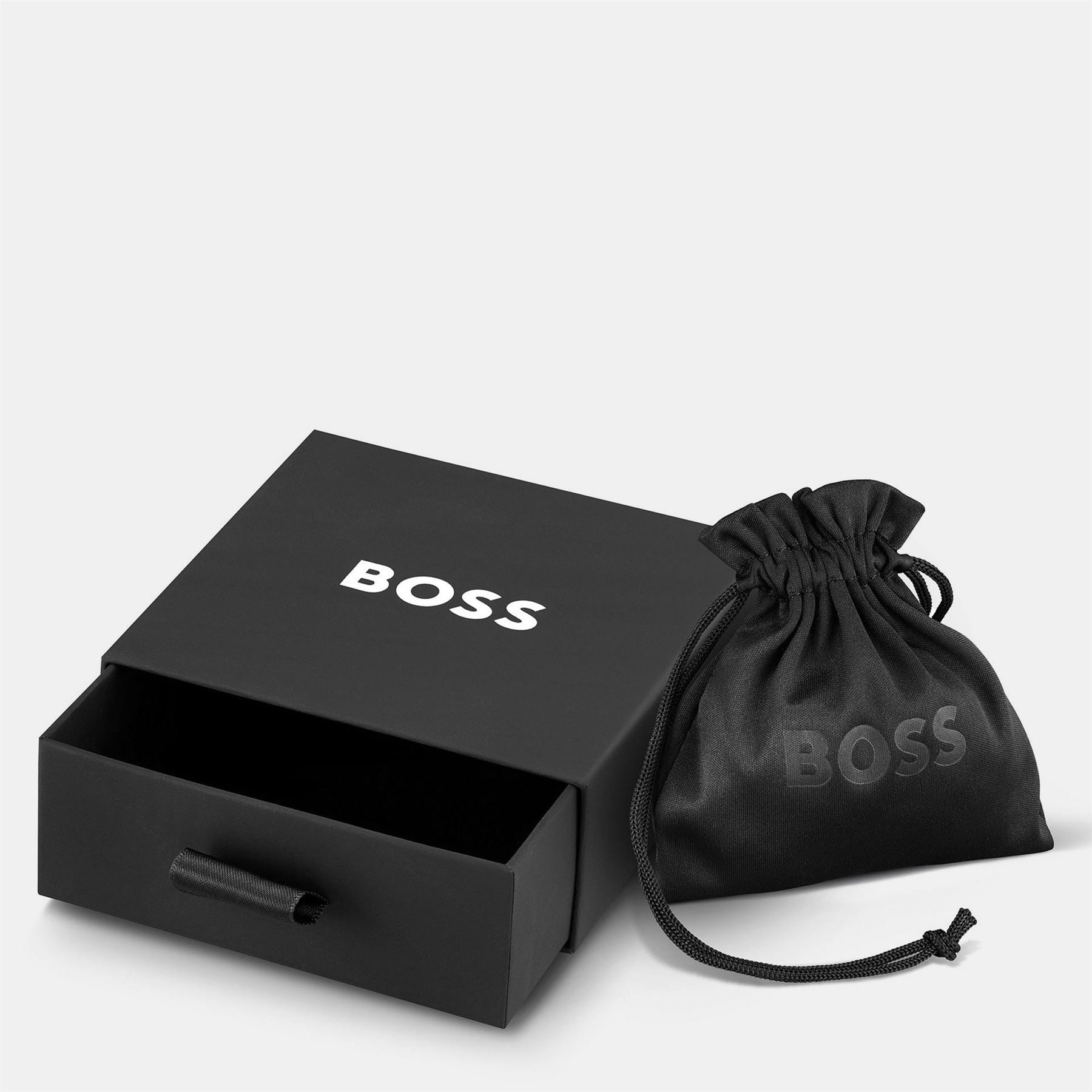 Boss Metal Link Essentials Ss  And  Black Ip Bracelet