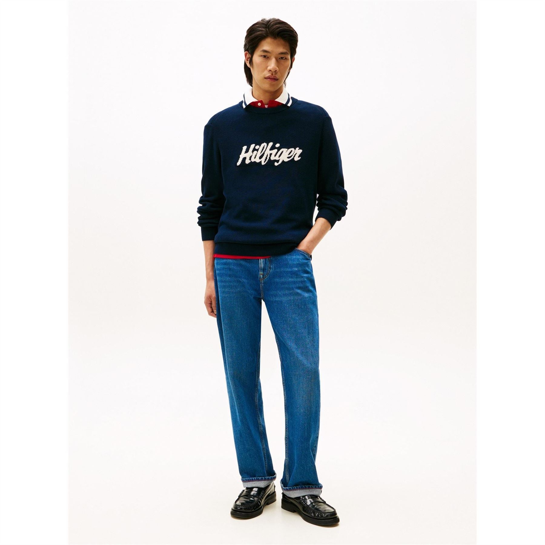 Tommy Hilfiger Embroidered Crew Neck Long Sleeve Sweater