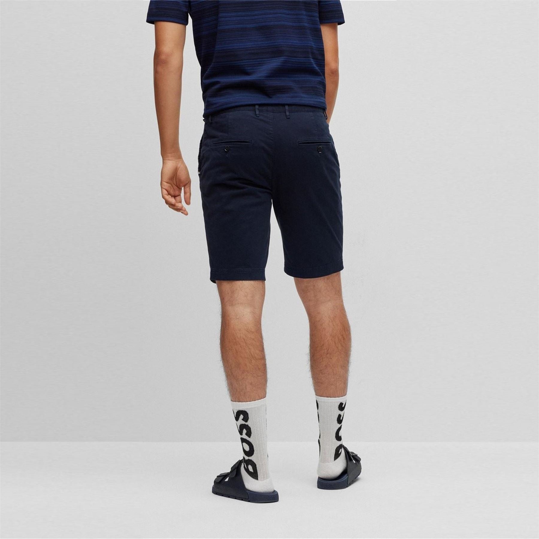 Boss Solid Patterned Regular Fit Bermuda Shorts