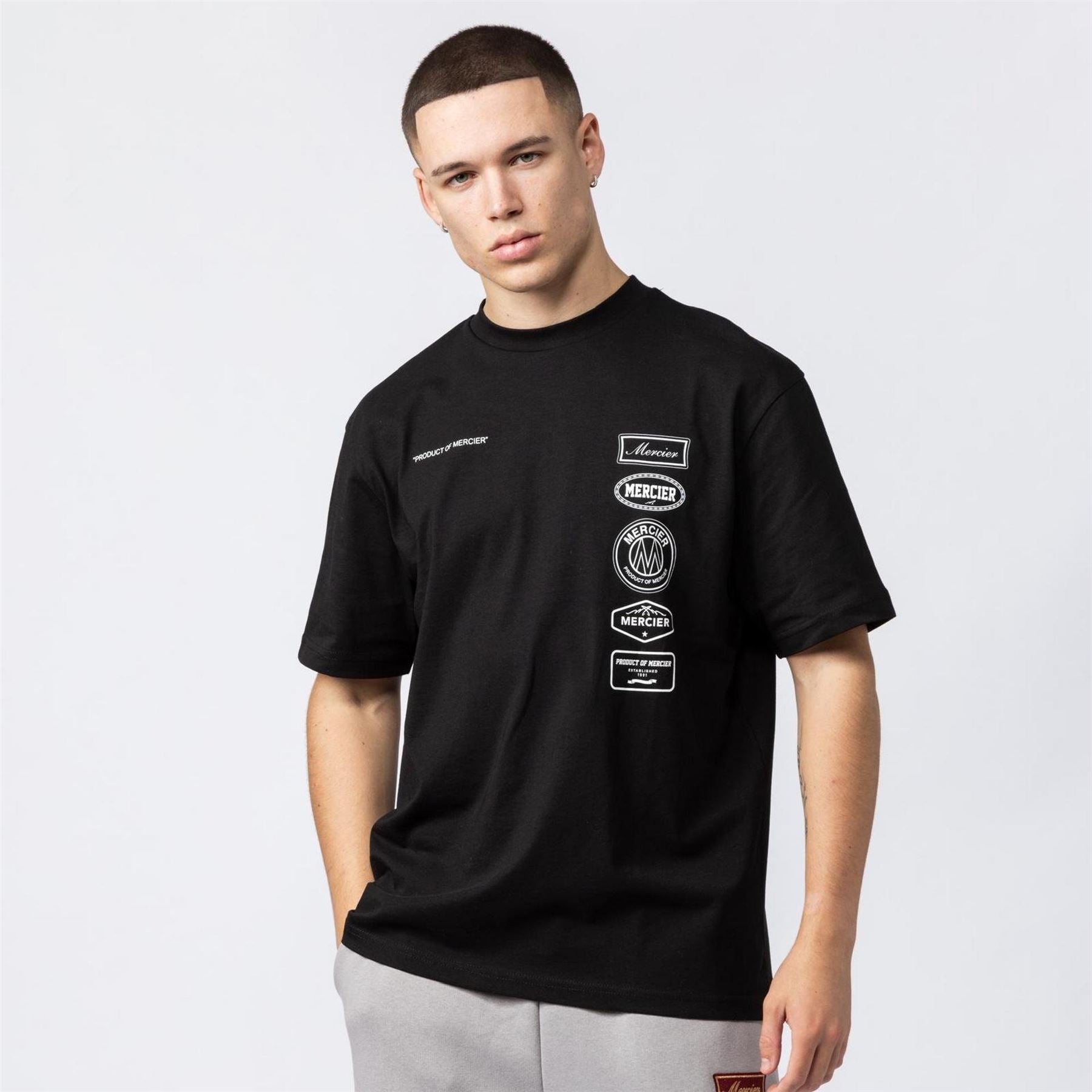 Mercier Badge Oversize Fit Crew Neck Short Sleeve T-Shirt