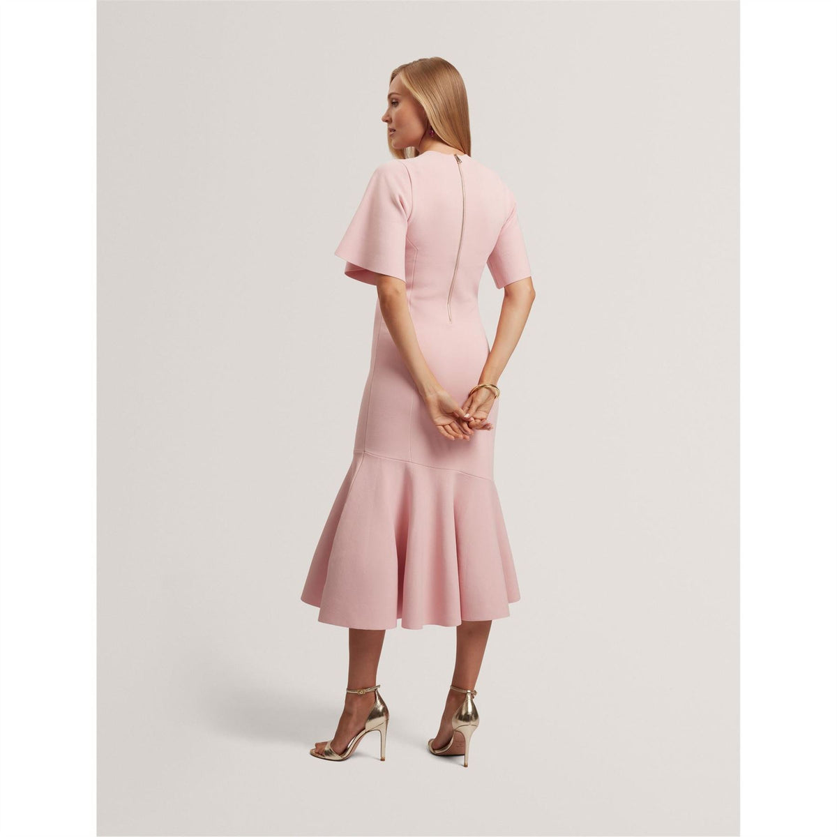 Ted Baker Short Sleeve Midi Knitted Jumper Dress