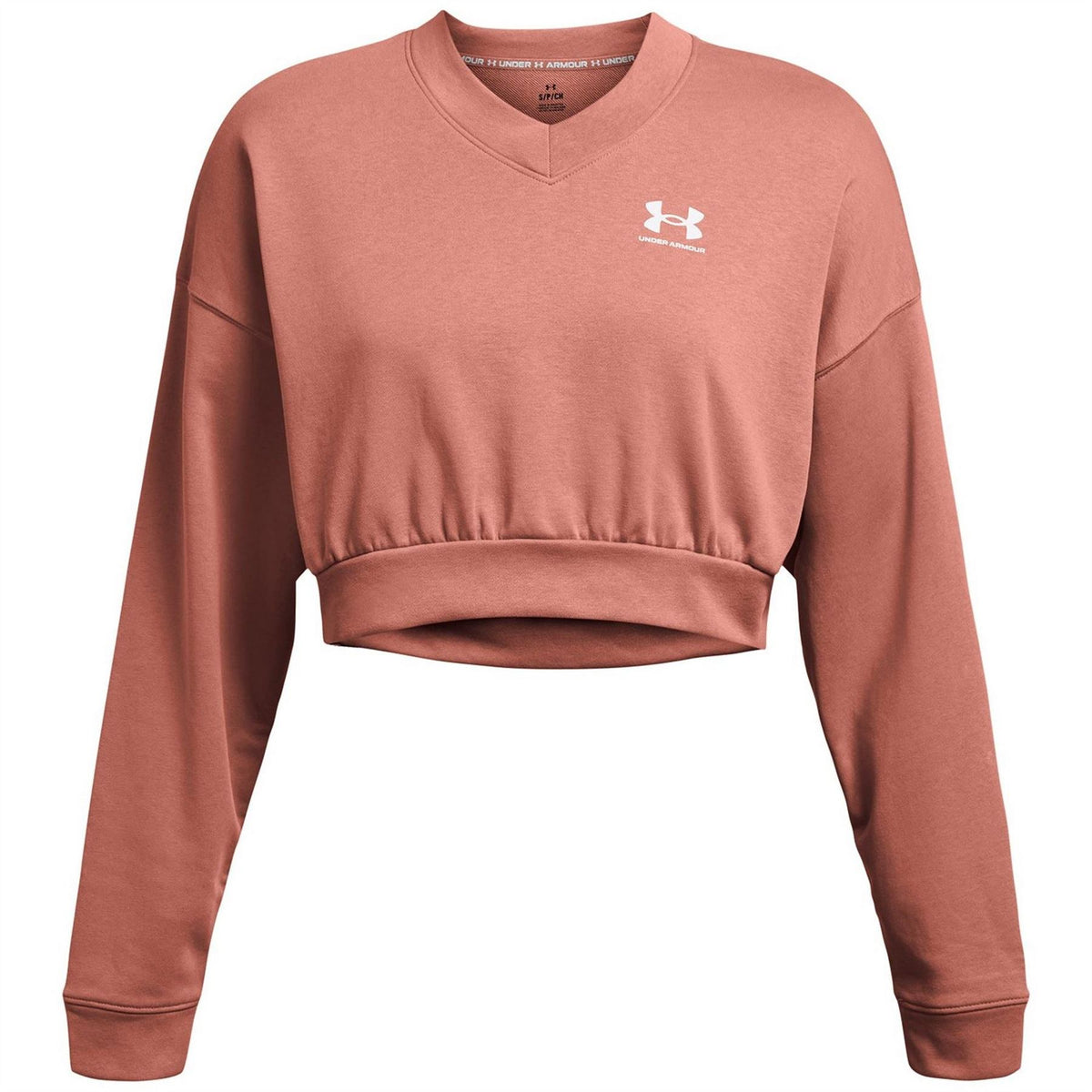 Under Armour Rival Cropped Terry Logo Print Sweatshirt