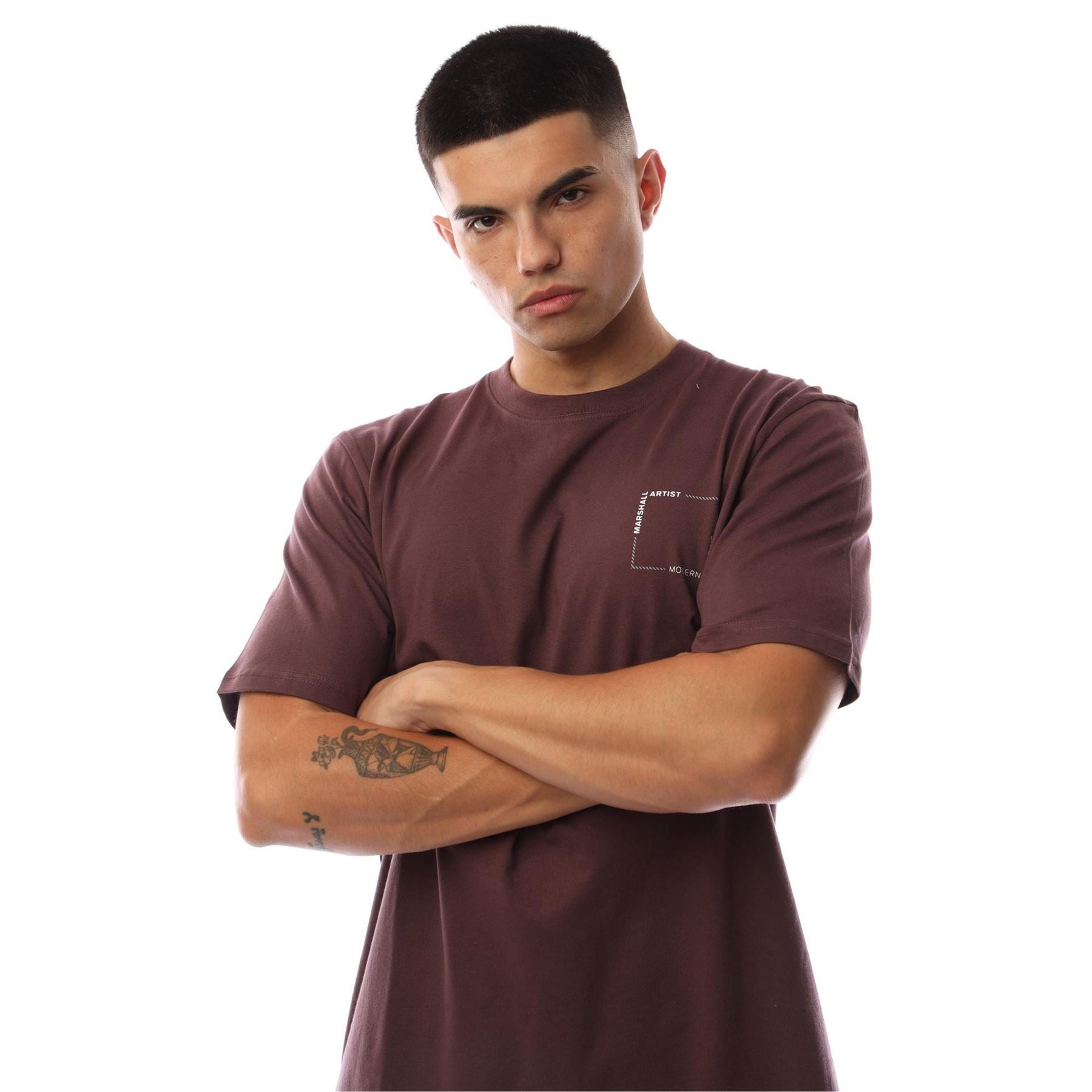 Marshall Artist Chevron Box Crew Neck Short Sleeve Jersey T-Shirt
