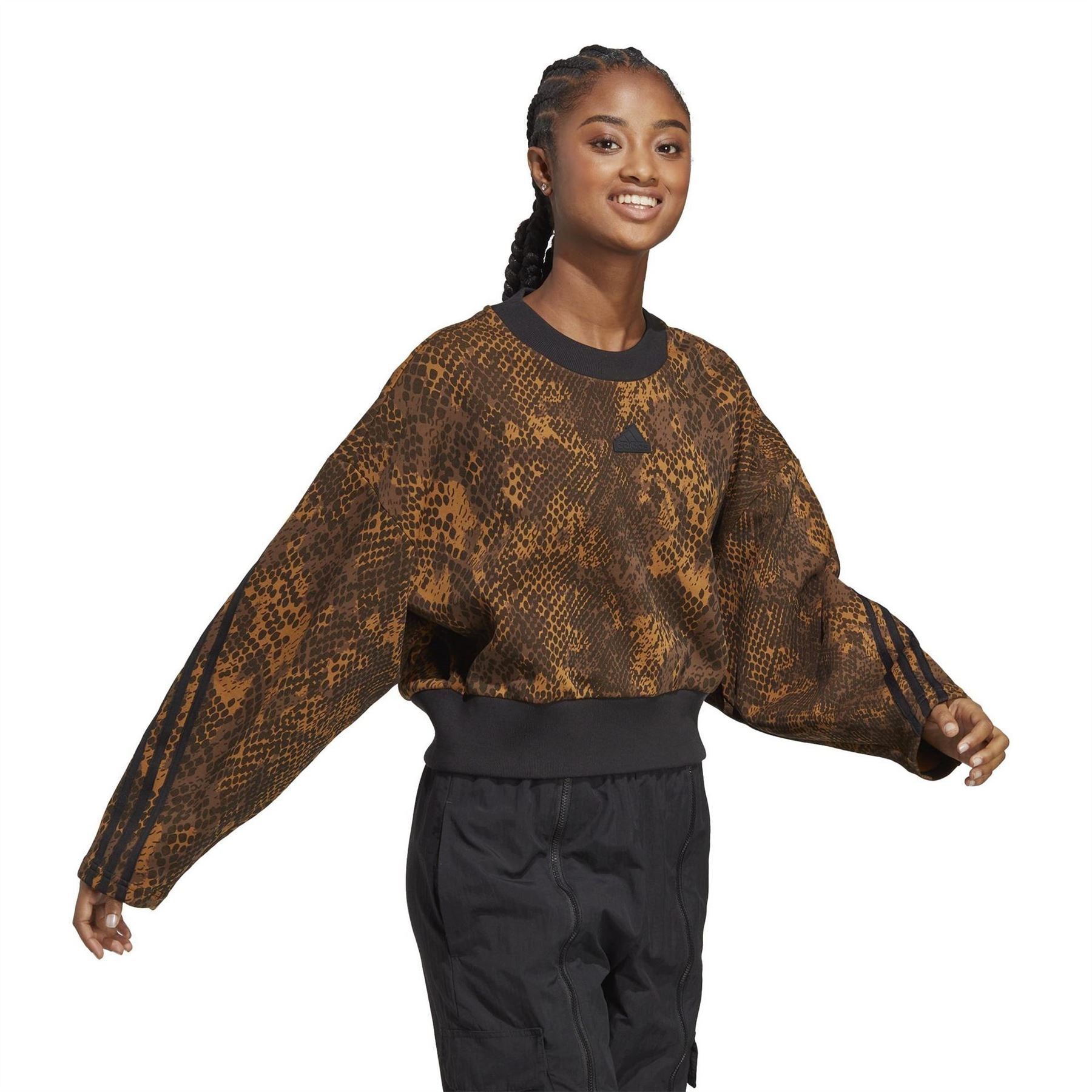 adidas Womens Icons 3 Stripes Sweatshirt