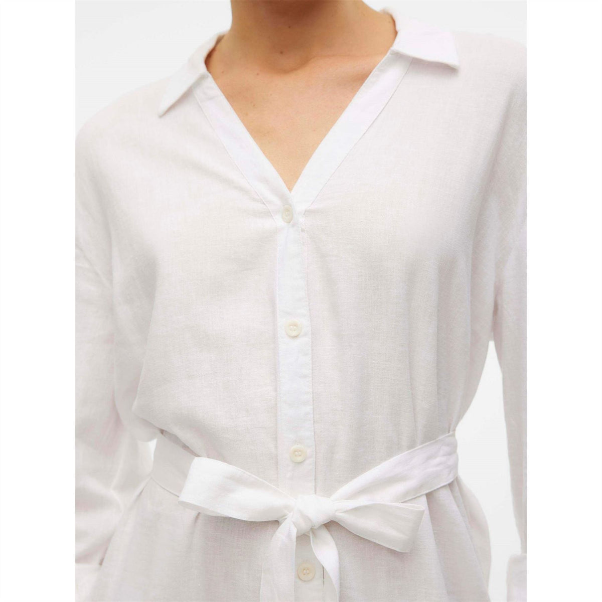 Vero Moda Linn Long Sleeve Midi Shirt Dress