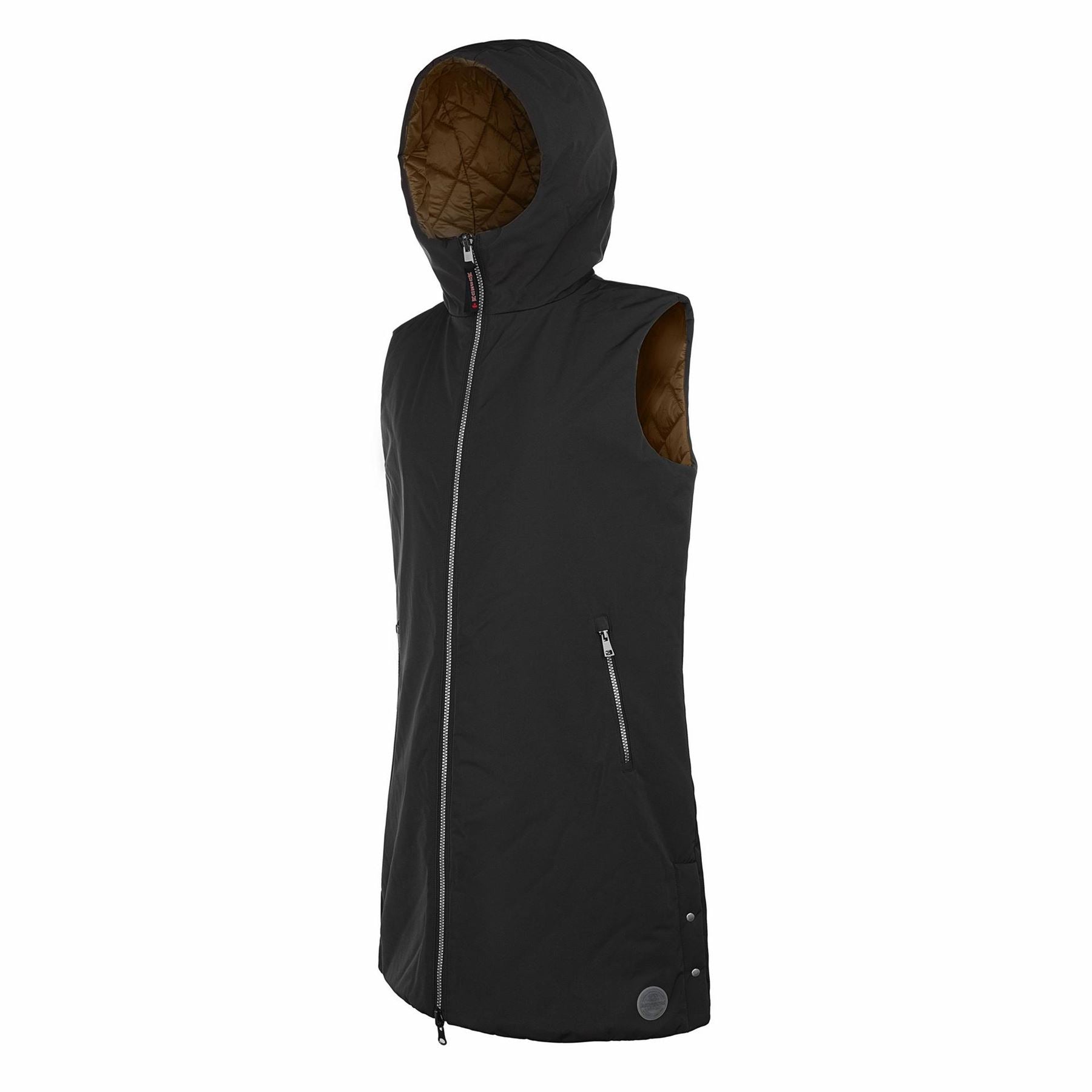 Museum L Hooded Solid Patterned Gilet