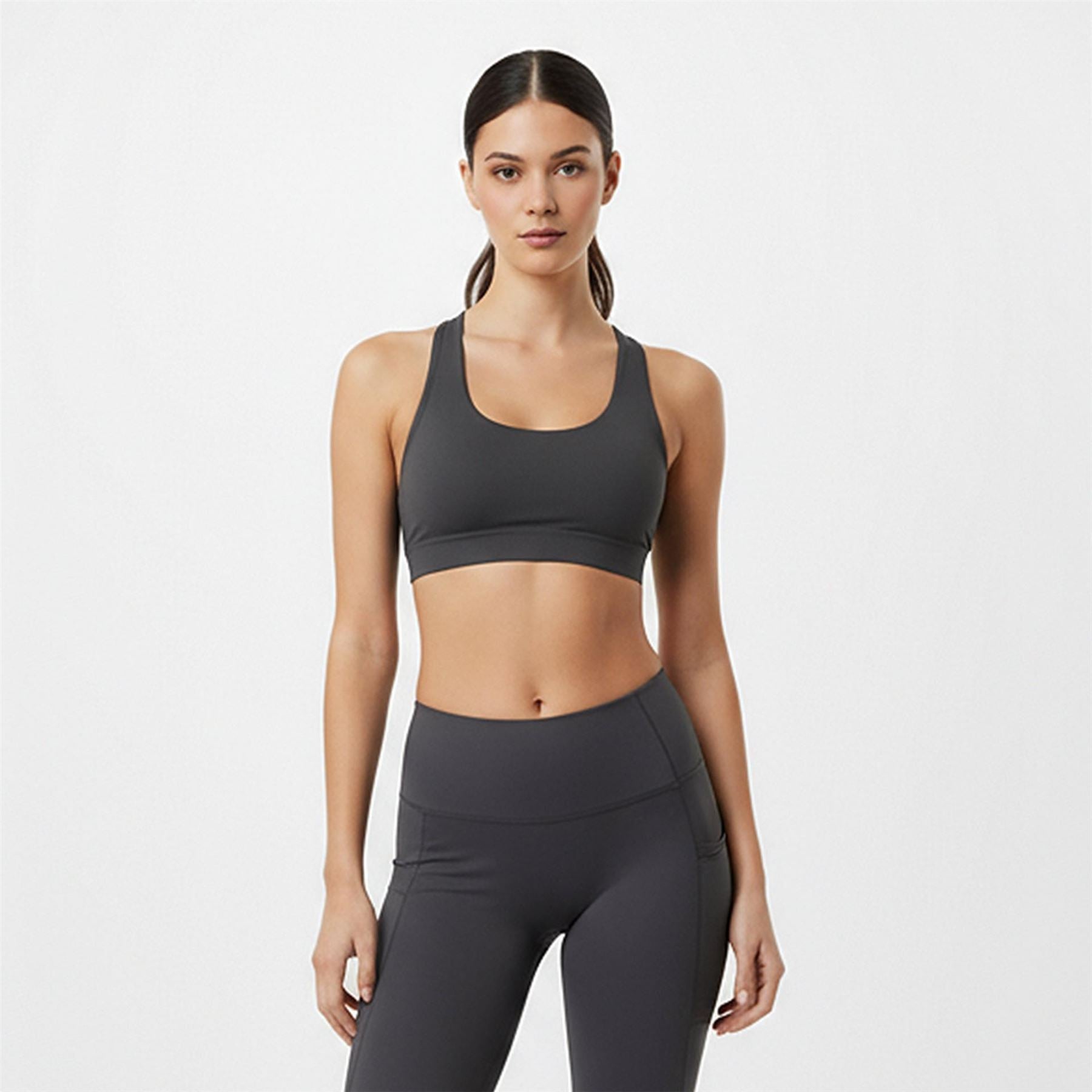 USA Pro Cropped Scoop Neck Compression Bra