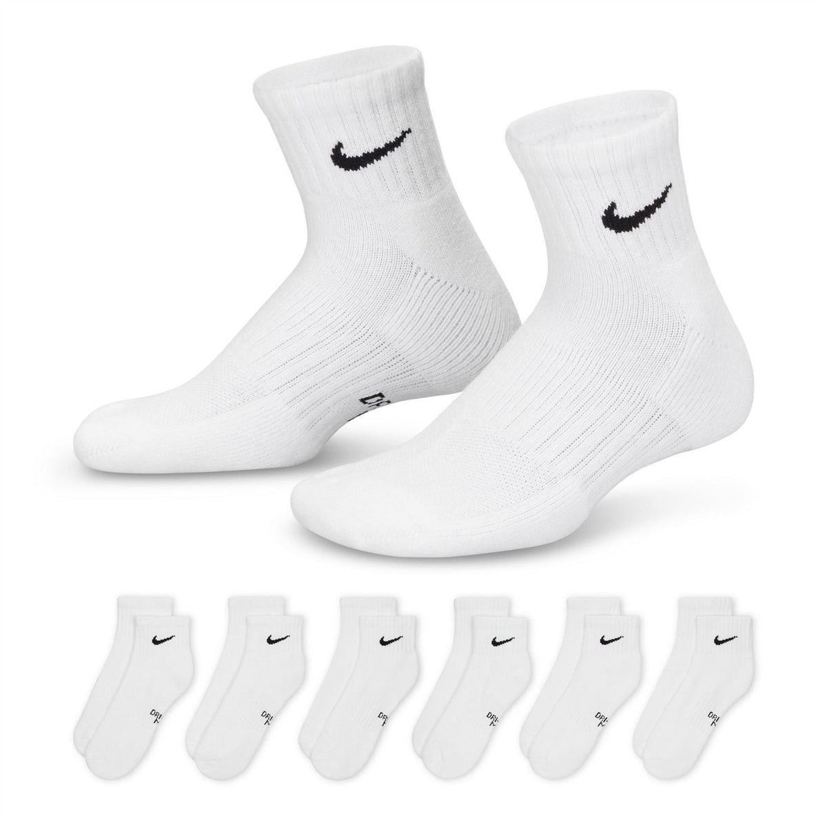 Nike Juniors Cushioned Ankle Socks 6 Pairs