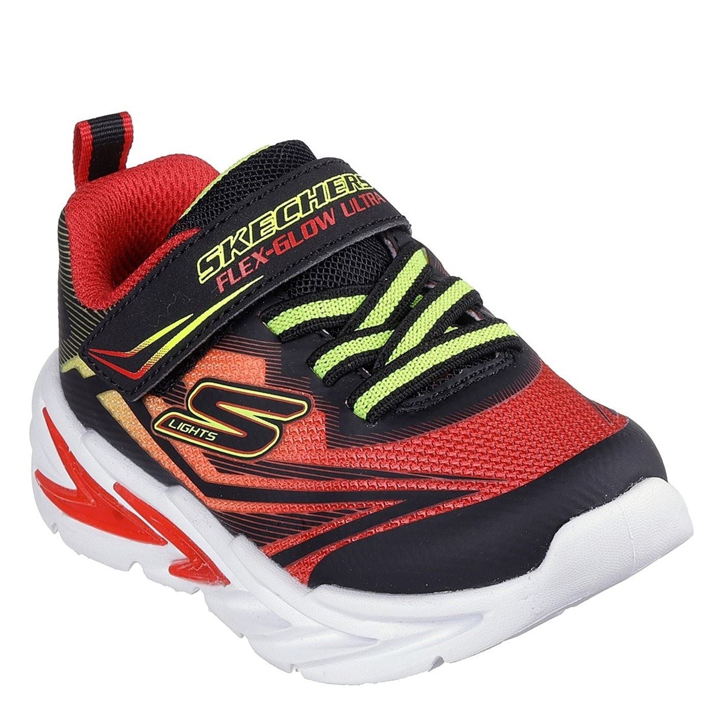 Skechers Boys Lighted Graphic Print Round Toe Trainers
