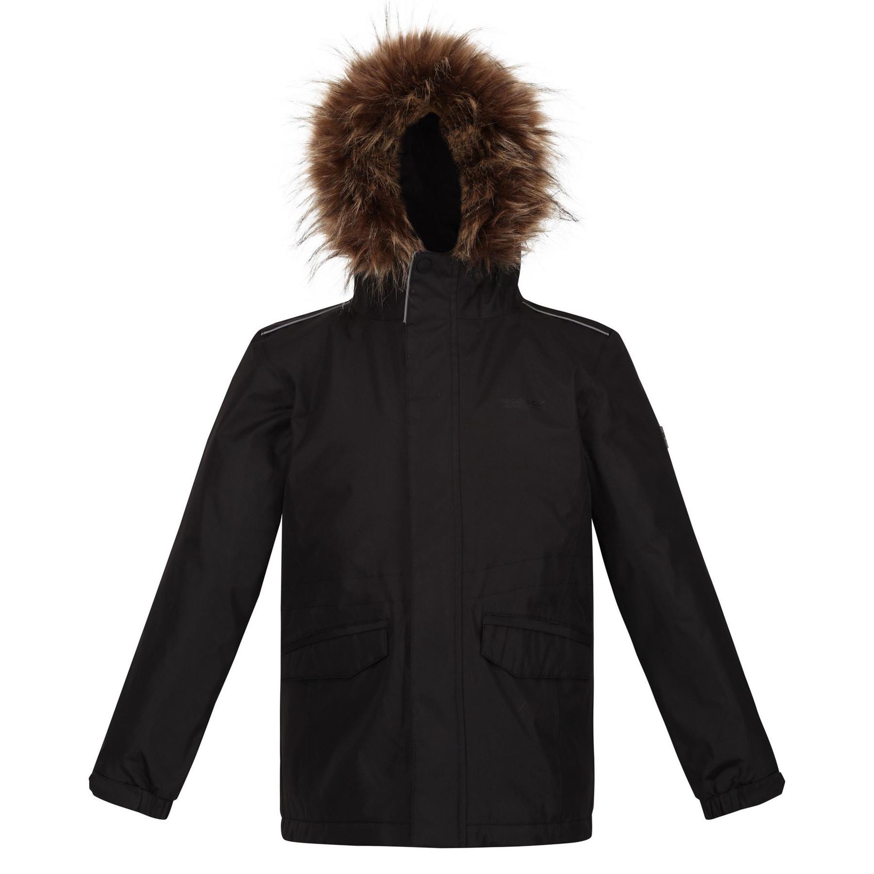 Regatta Tynley Solid Patterned Hooded Parka Jacket